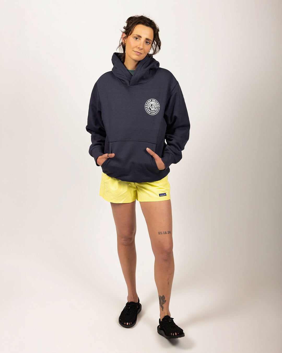 Heritage Crest Vintage Hoodie - Navy