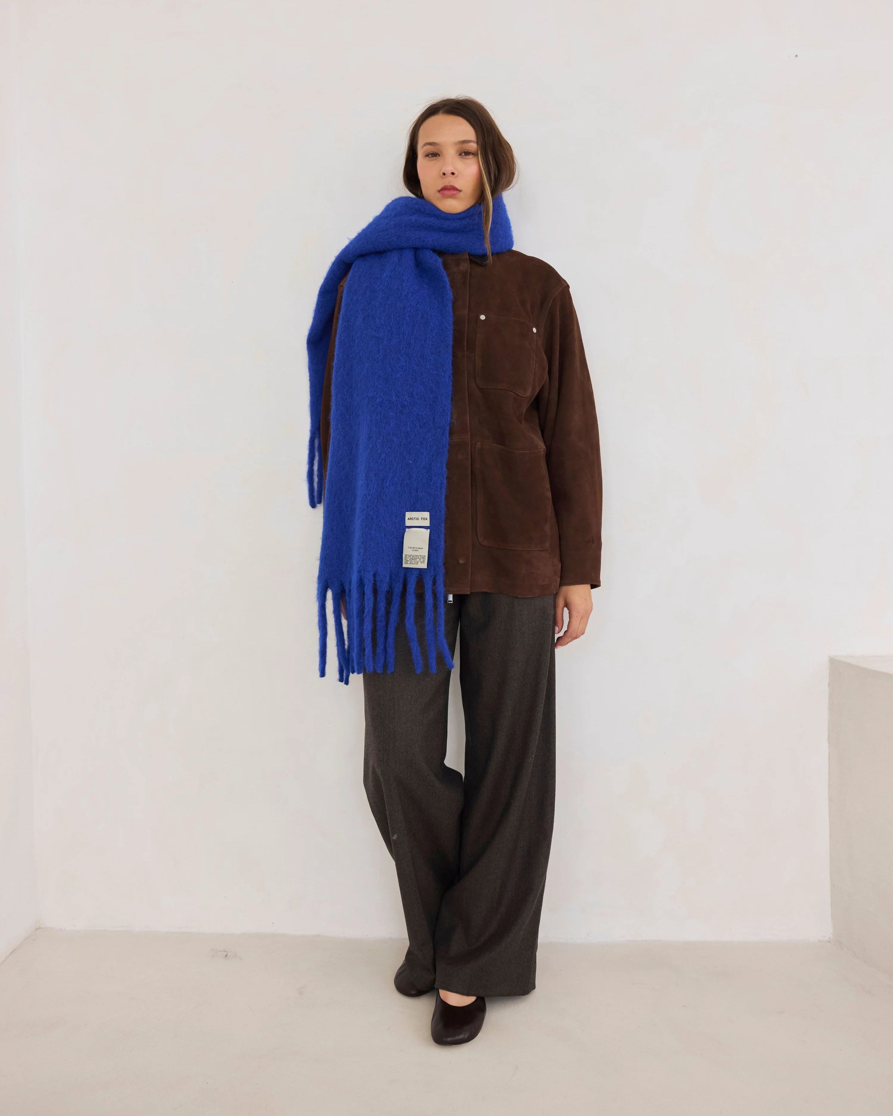 The Reykjavik Wool Scarf Electric Blue