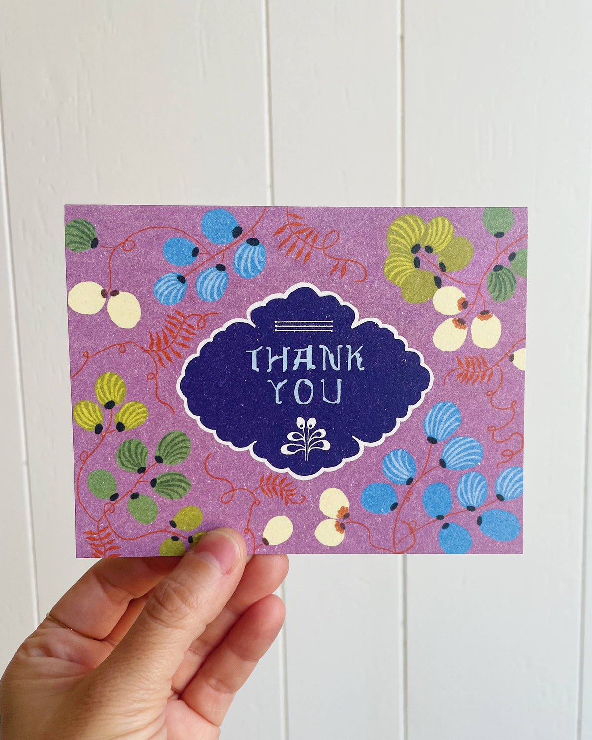 Thank You Floral Pattern Card
