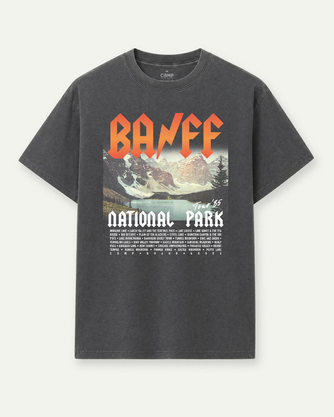 Banff Rockies Tour Vintage T-Shirt - Faded Black