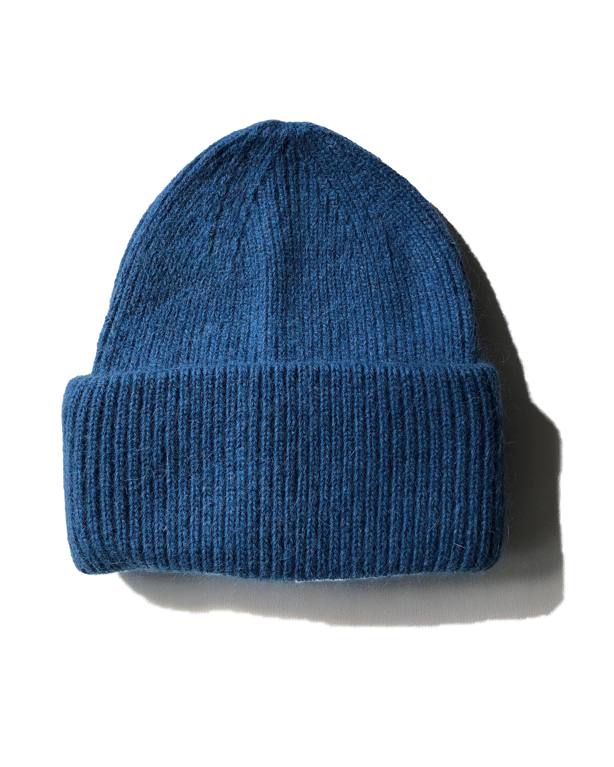 Royal Angora Wool Beanie - Lake blue
