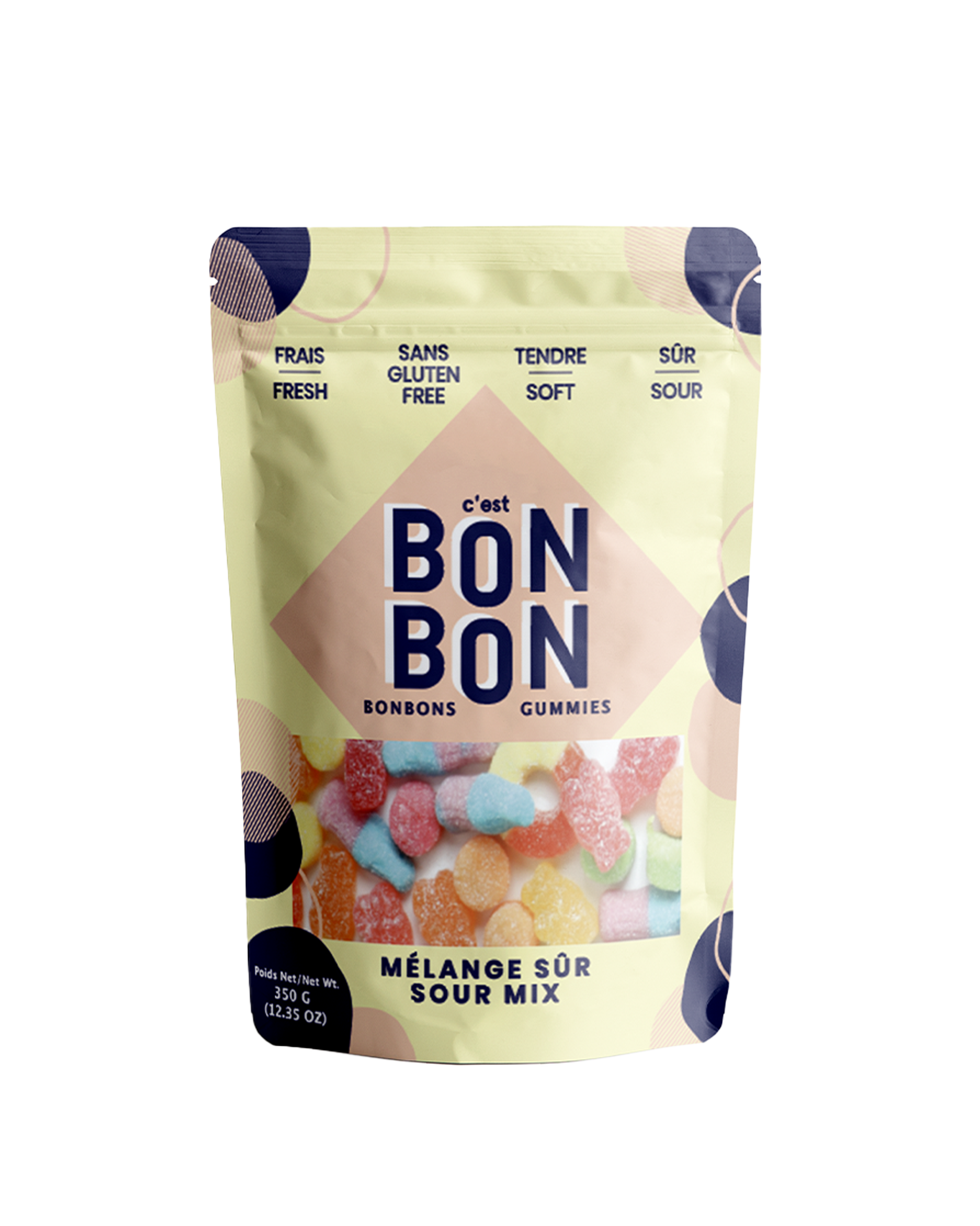 Large Sour Mix Gummy Candies - 350g