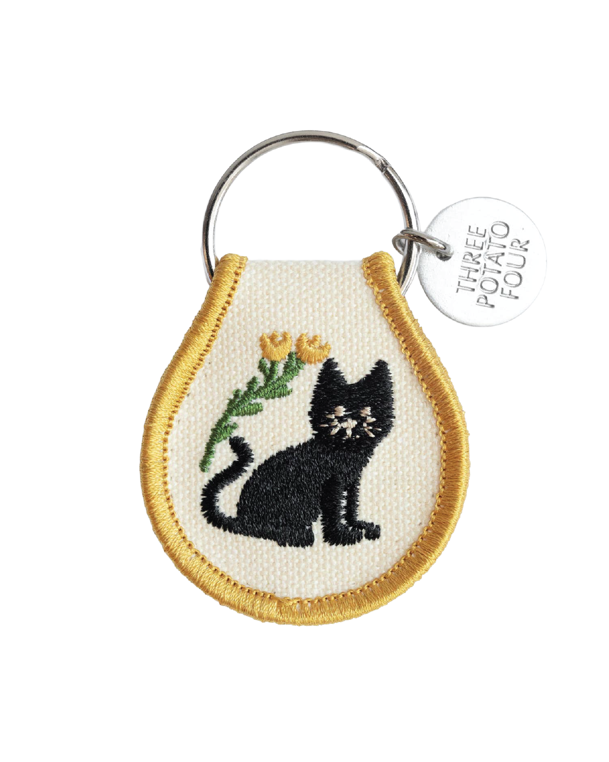 Patch Keychain - Black Cat