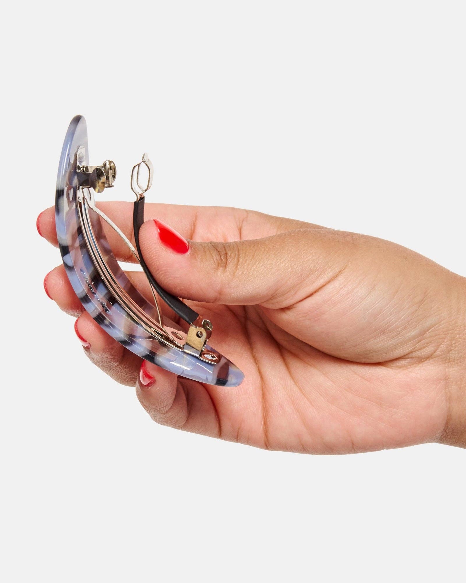 Oval Barrette in Phantom