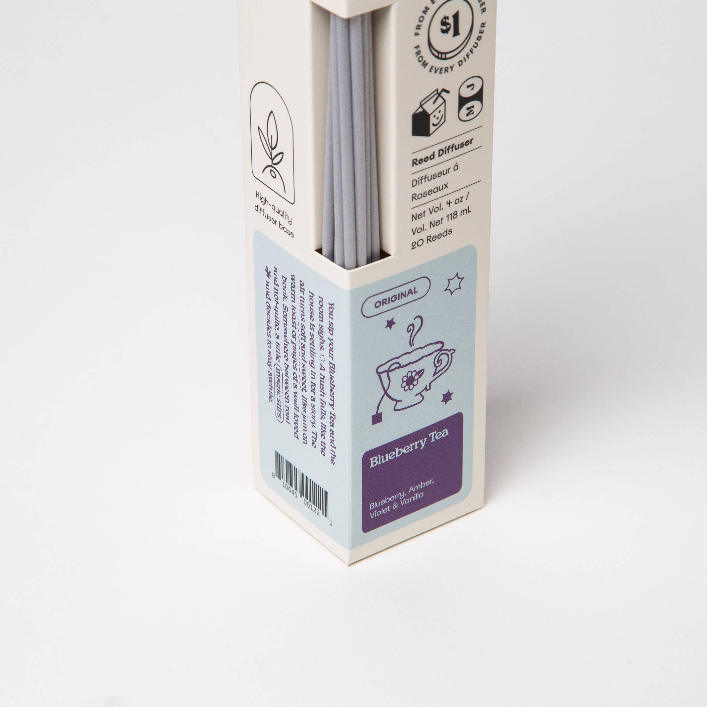 Blueberry Tea - Blueberry, Amber & Vanilla 4oz Reed Diffuser