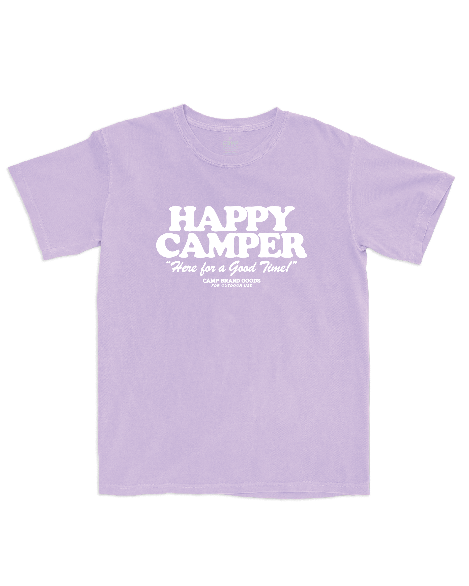 Happy Camper Vintage Tee - Faded Lilac