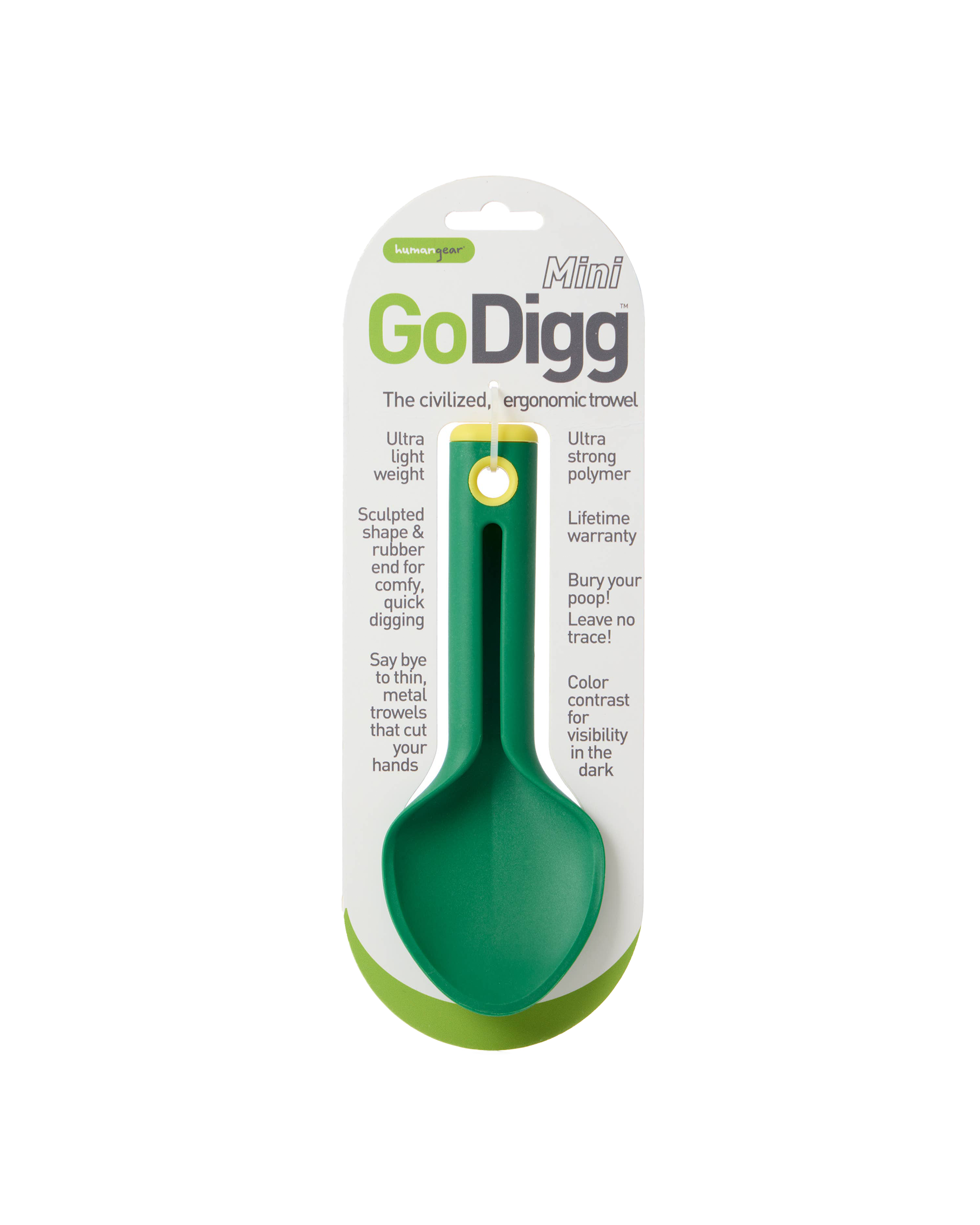 GoDigg Hiking and Camping Trowel: Green