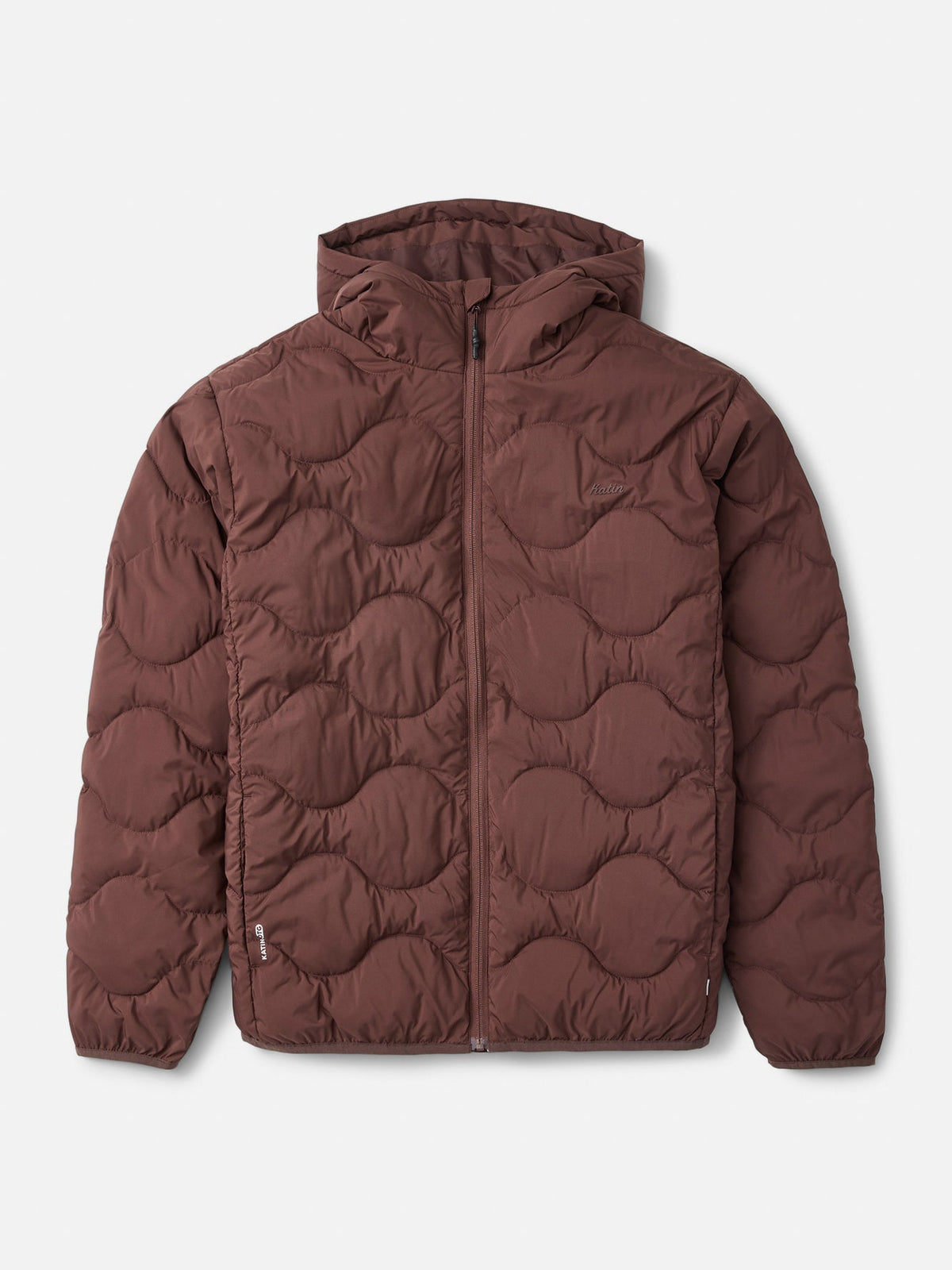 Katin OTG Henson Hooded Puffer in French Roast, flat, front