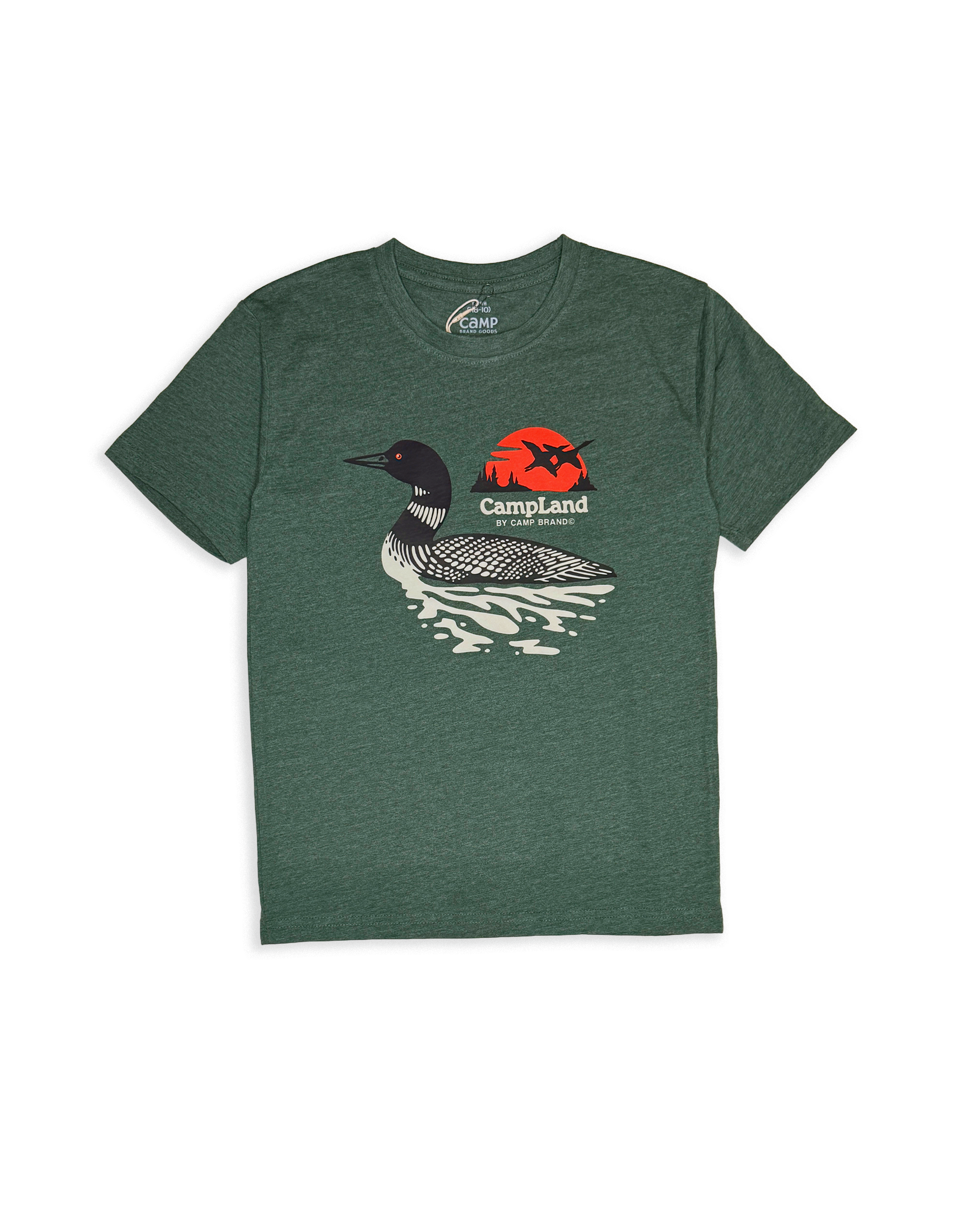 Loon Lake Kids Tee - Heather Forest