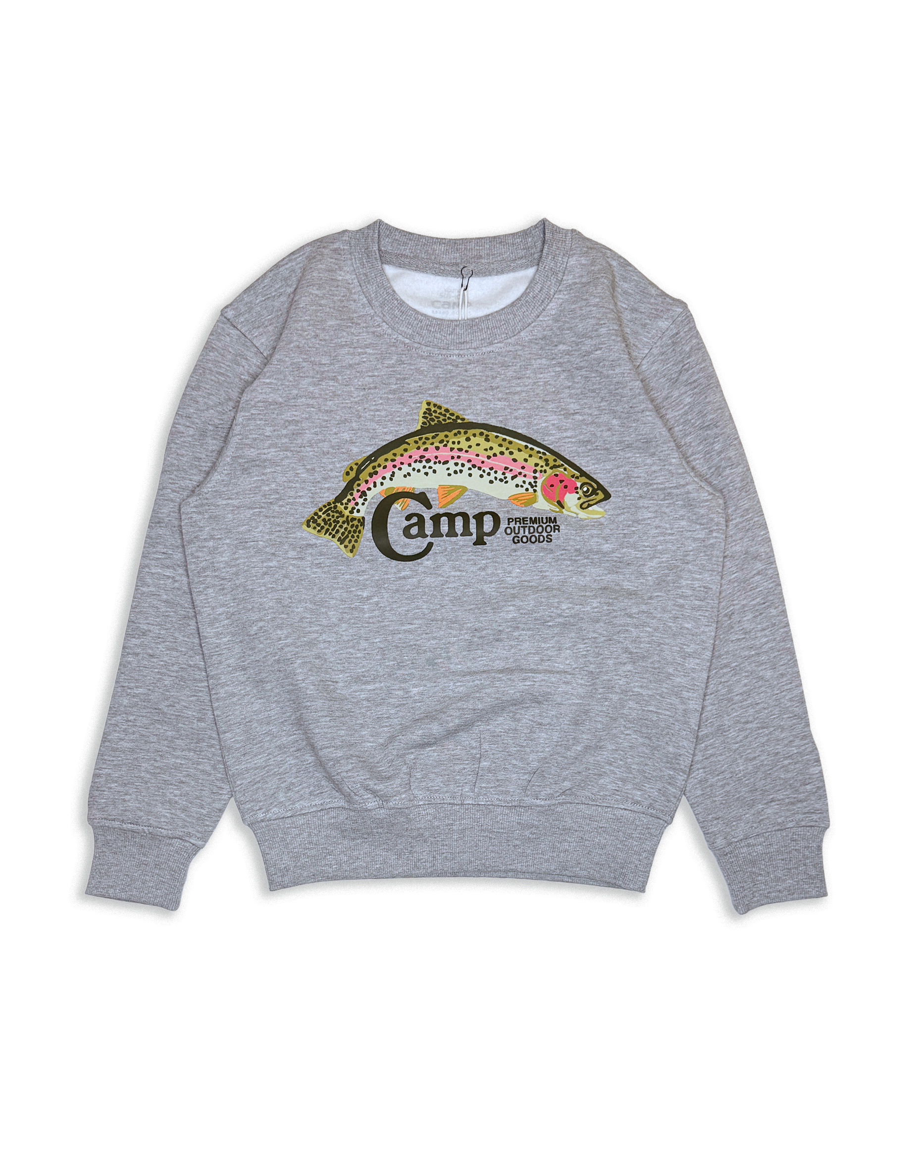 Nice Catch Kids Crewneck - Heather Grey
