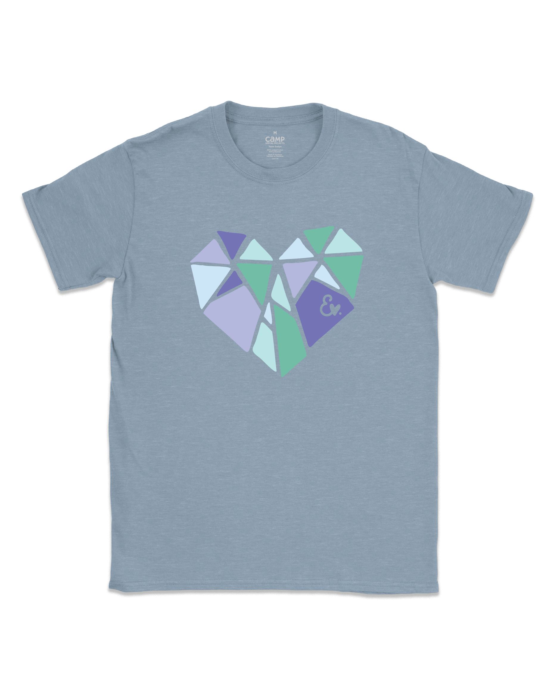 Mountain Heart T-Shirt - Stone Blue