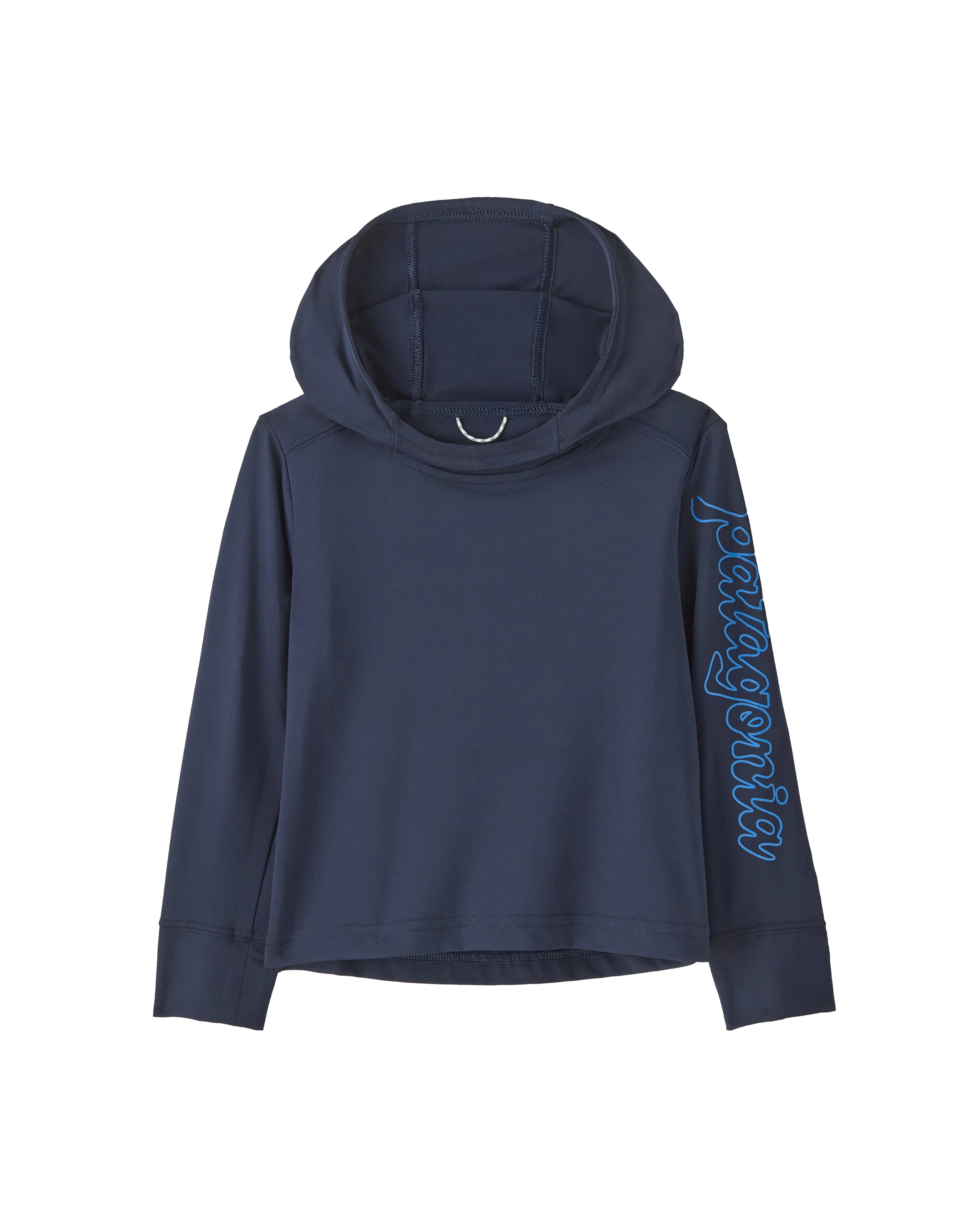 Baby Capilene Silkweight Hoody Fitz Script: New Navy