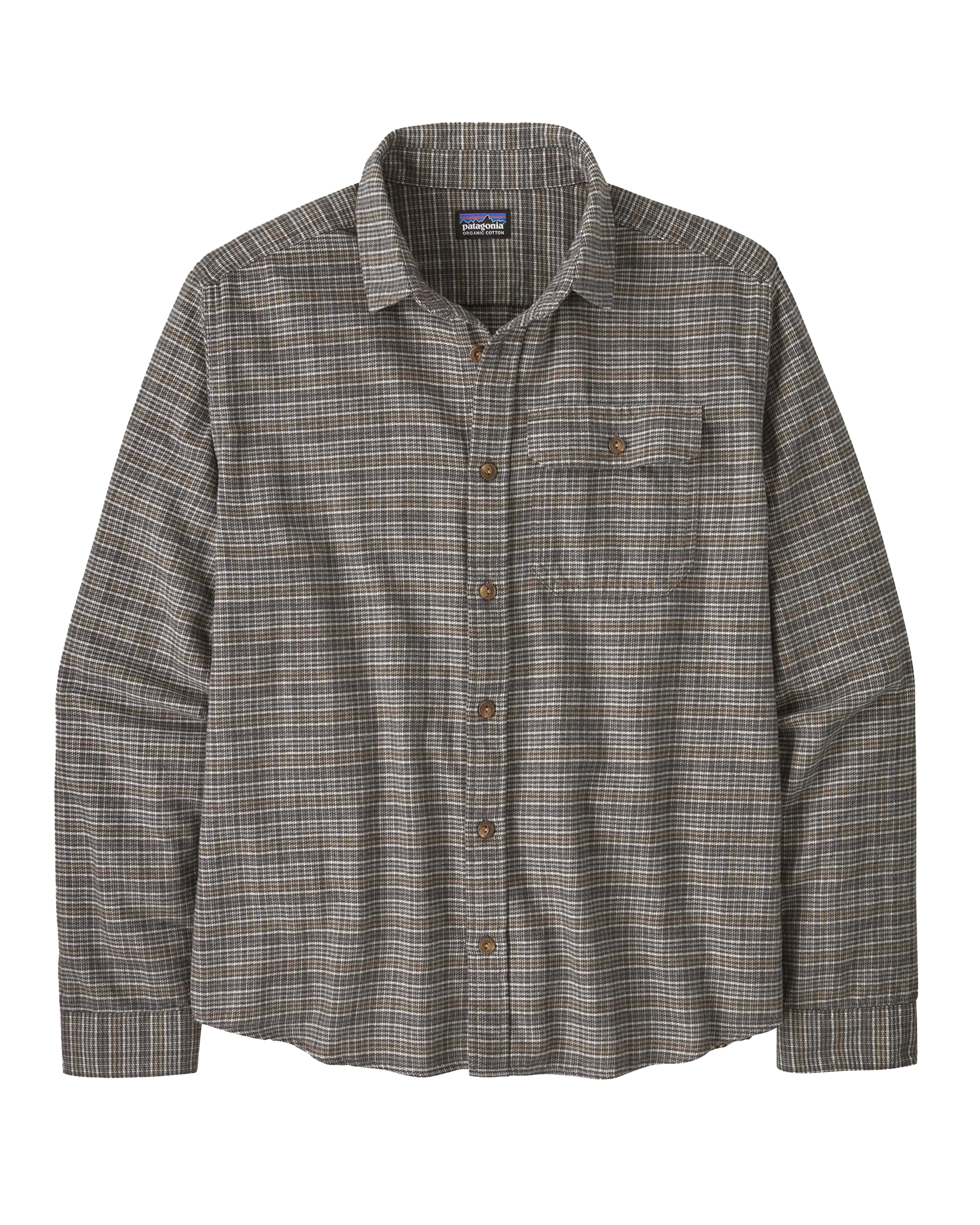 Men's Longsleeve Lightweight Fjord Flannel Shirt Tracks: Noble Grey