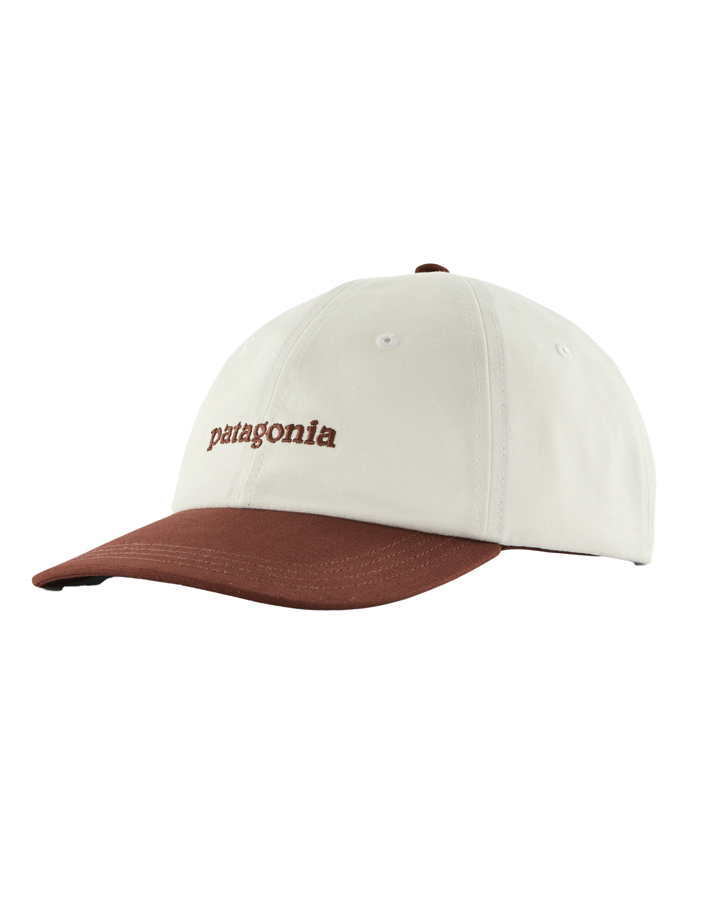 Fitz Roy Icon Trad Cap Text Logo: Dried Vanilla