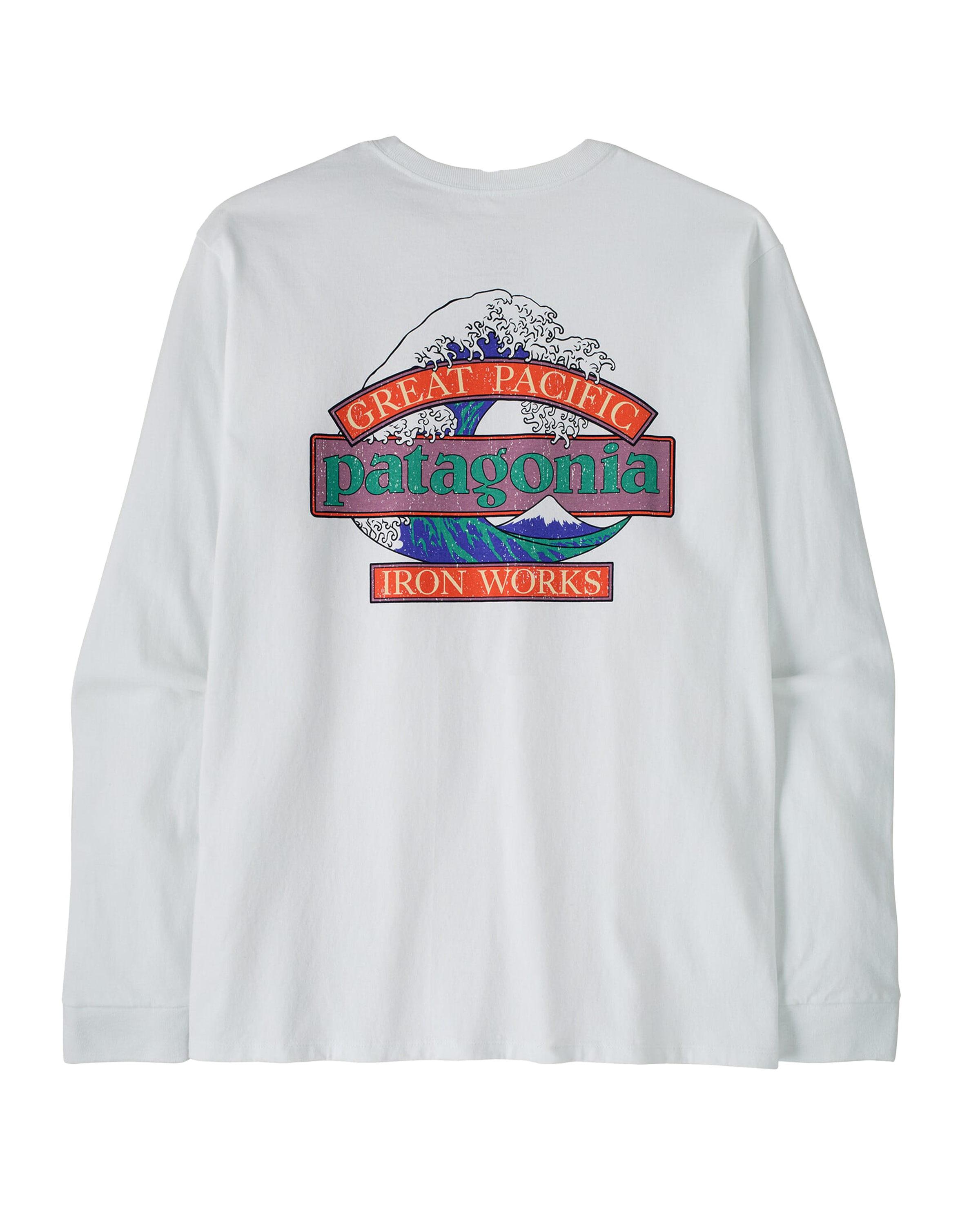 Men's Longsleeve Great Waves Responsibili-Tee - Fiber White