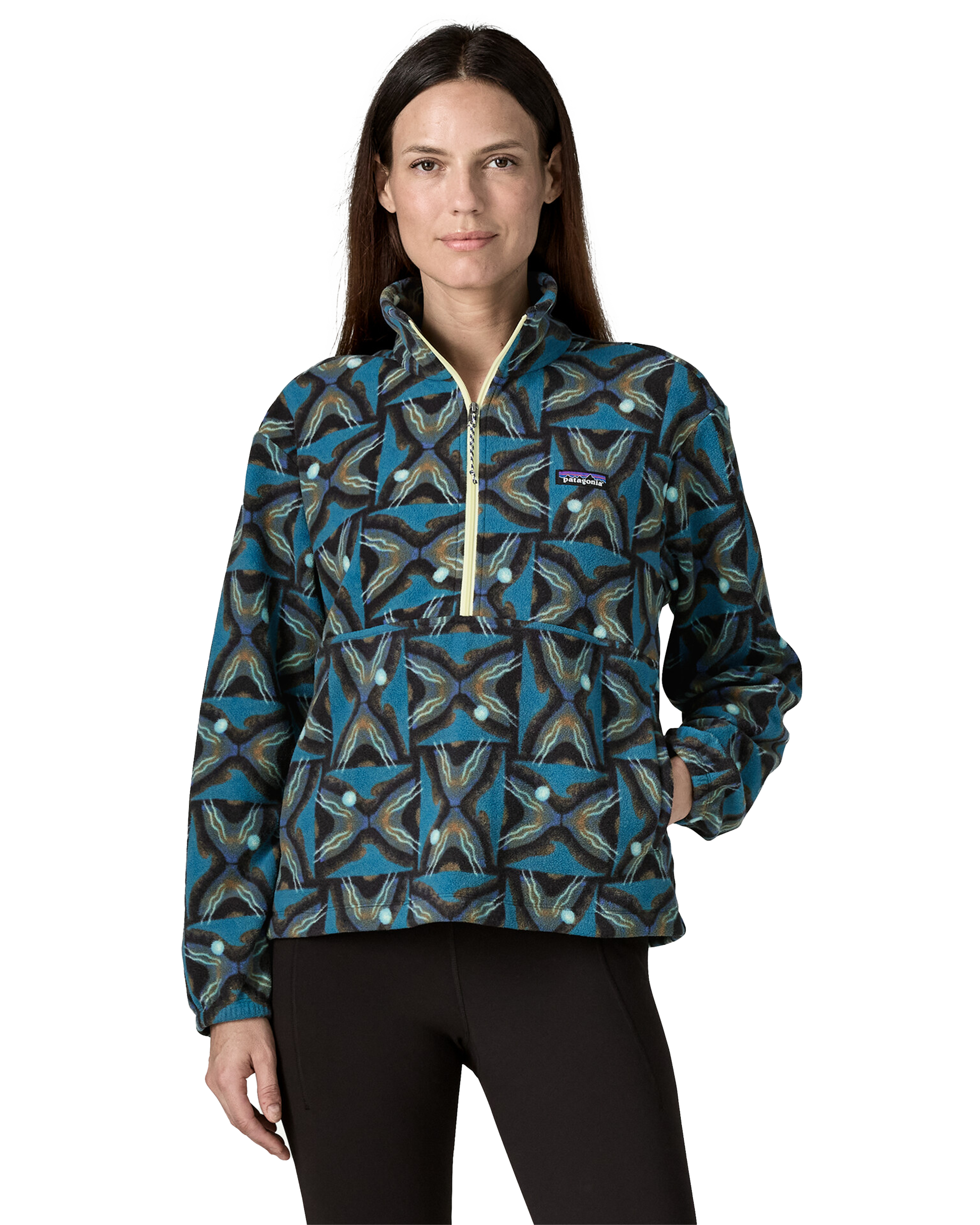 Women's Micro D 1/2 Zip Fleece Pullover - Deep Freeze: Black