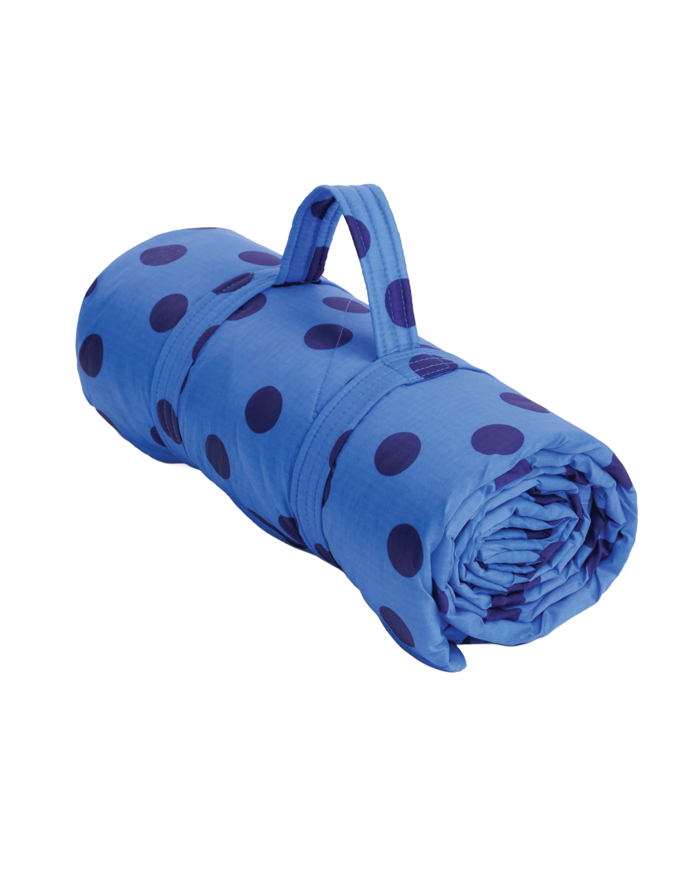 Puffy Picnic Blanket - Blue Polka Dot