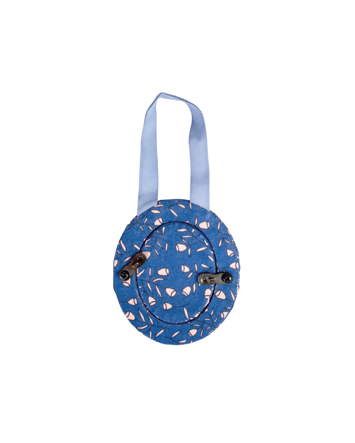 Posey Blue Fabric Frame Ornament