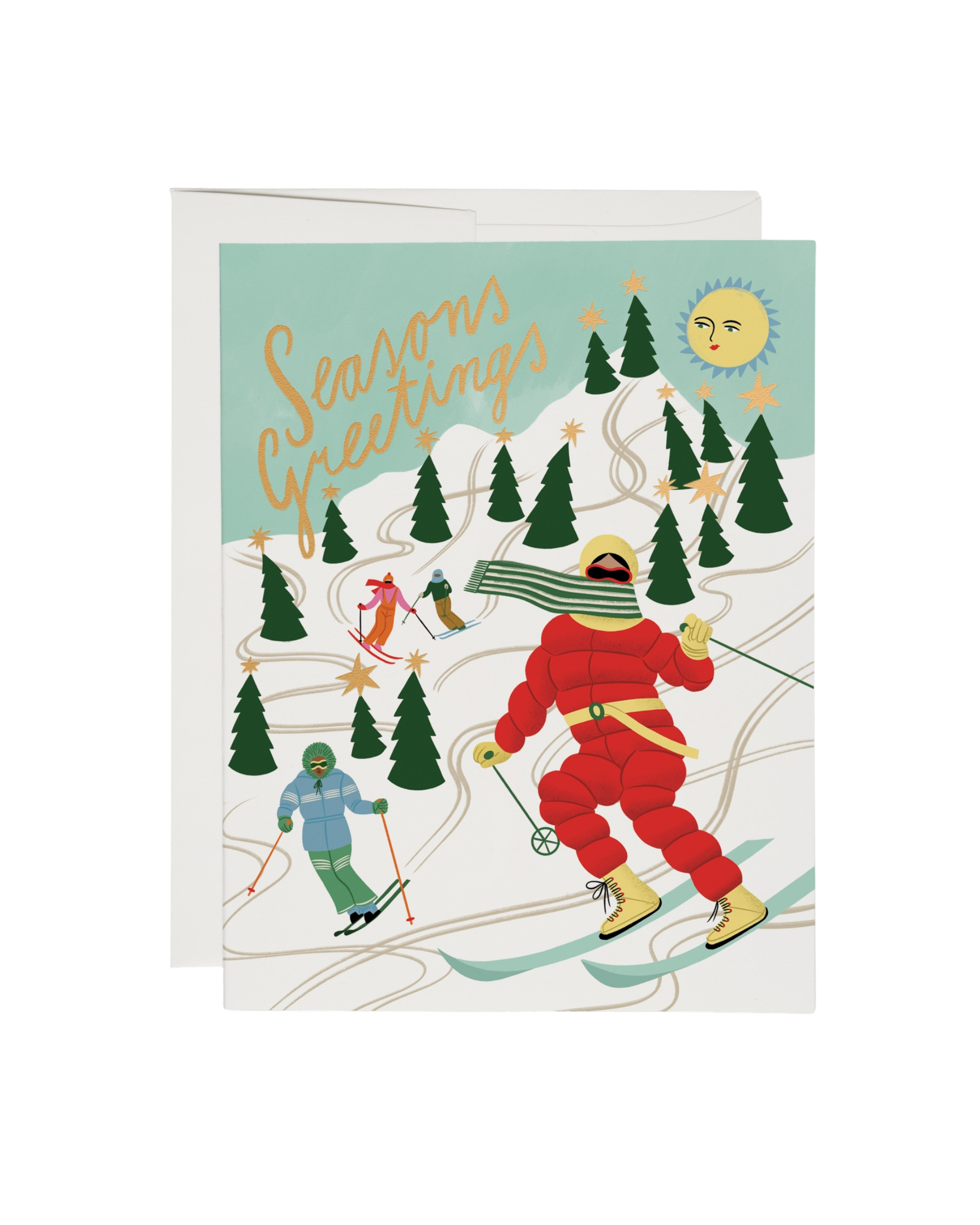 Snowy Slopes Holiday Card