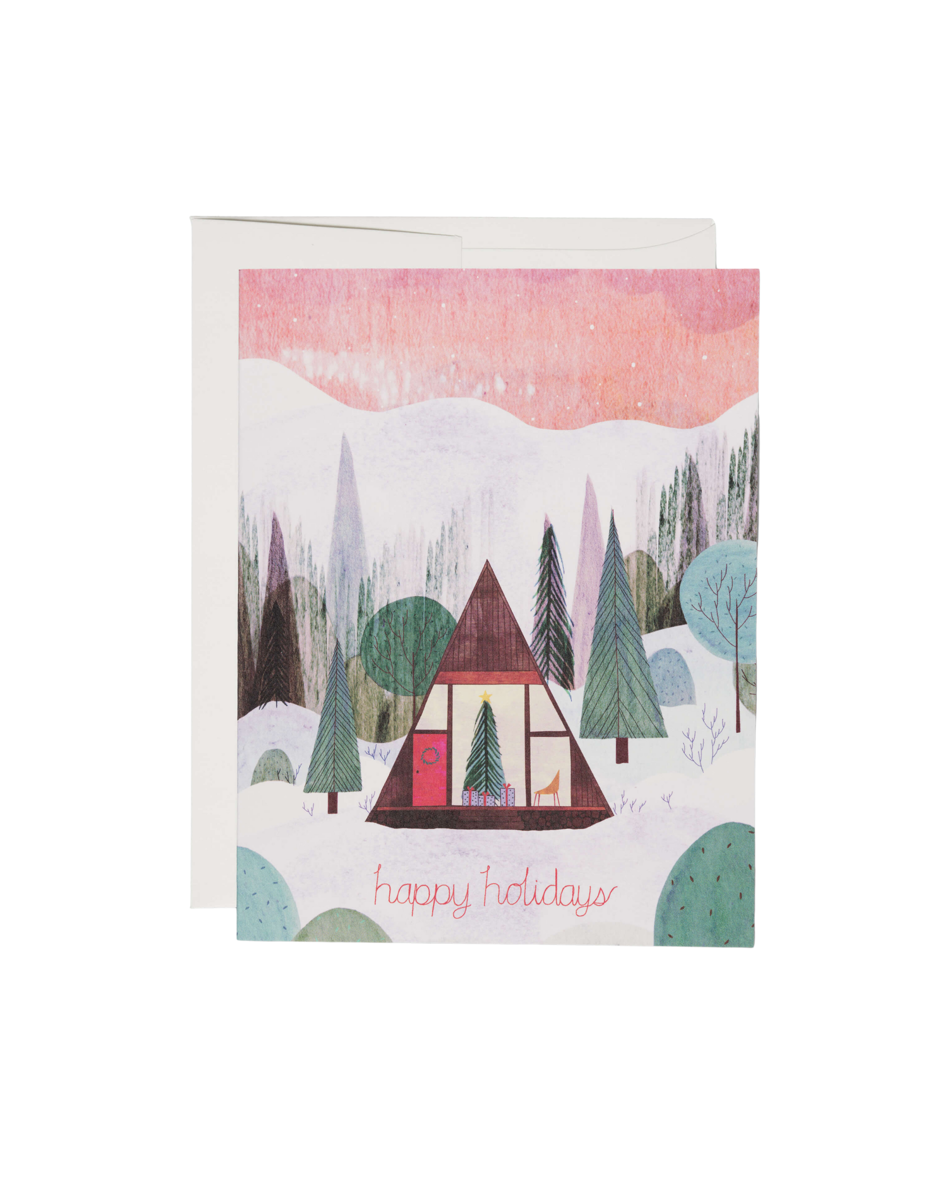 Modern Cabin Holiday Card