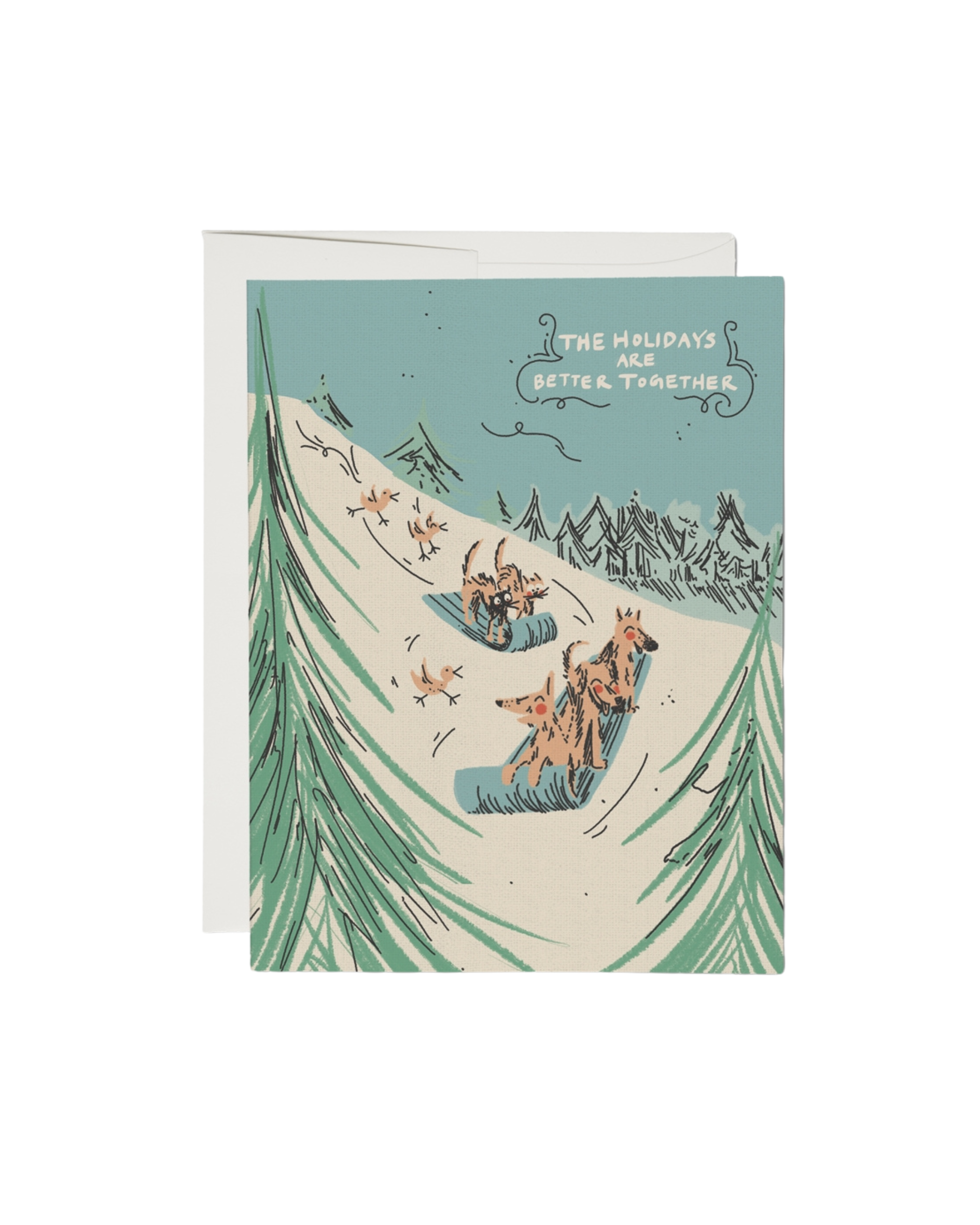 Sled Dogs Holiday Card