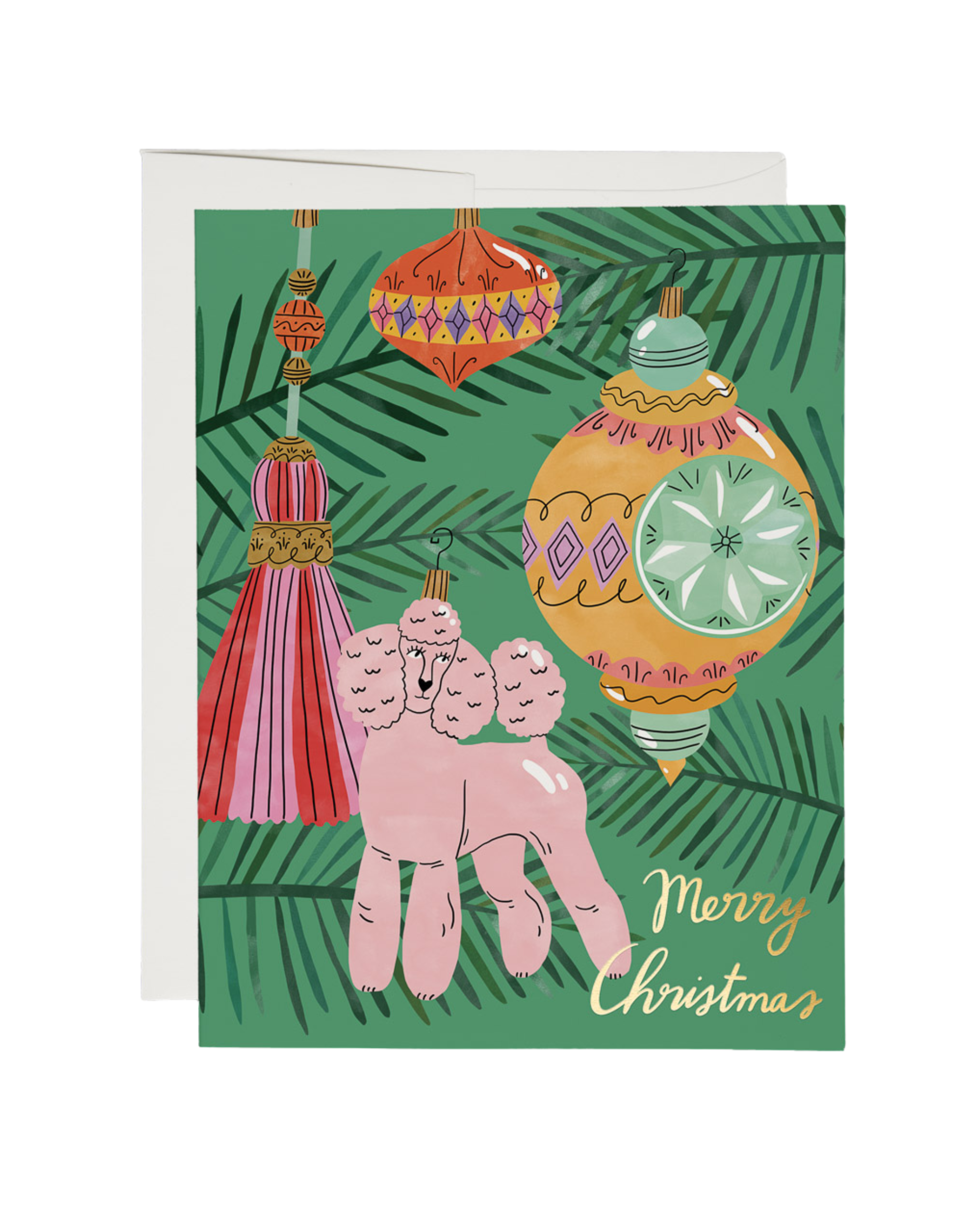 Christmas Poodle Card
