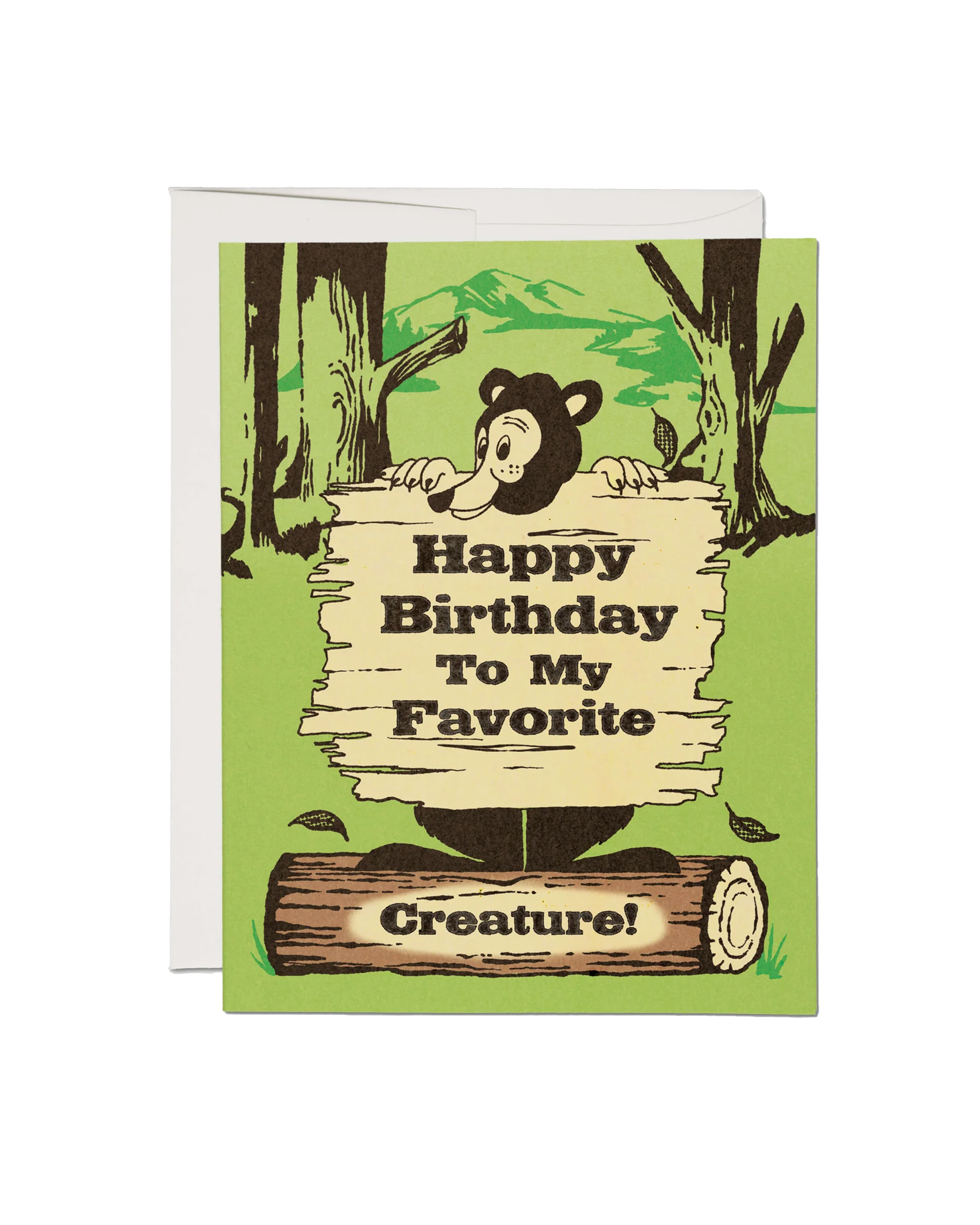Bear Announcement Birthday Card