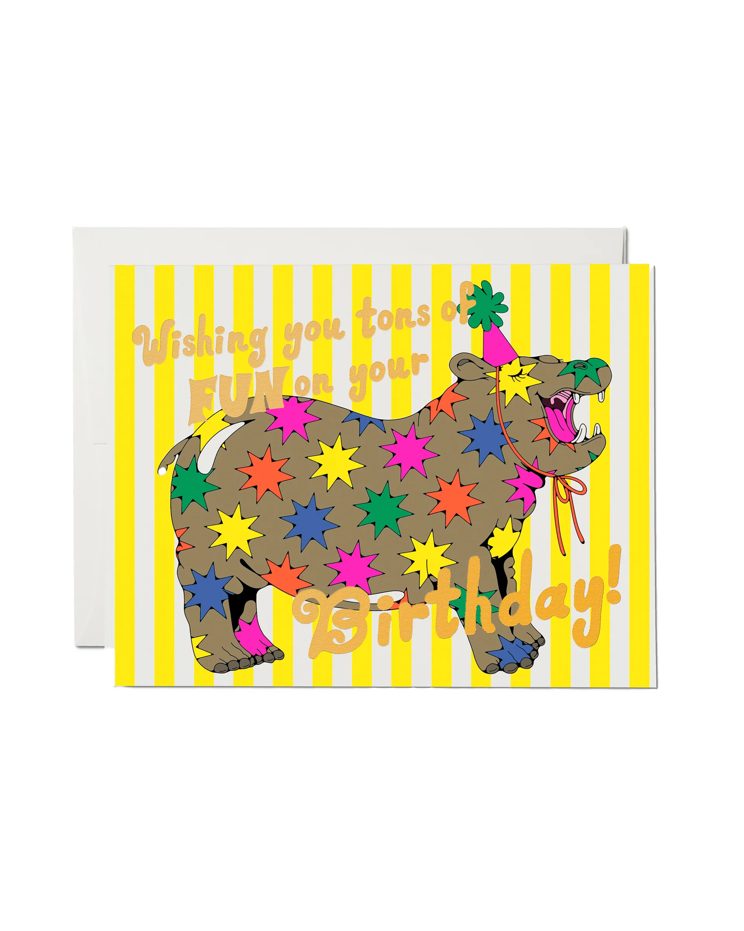 Star Hippos Birthday Card