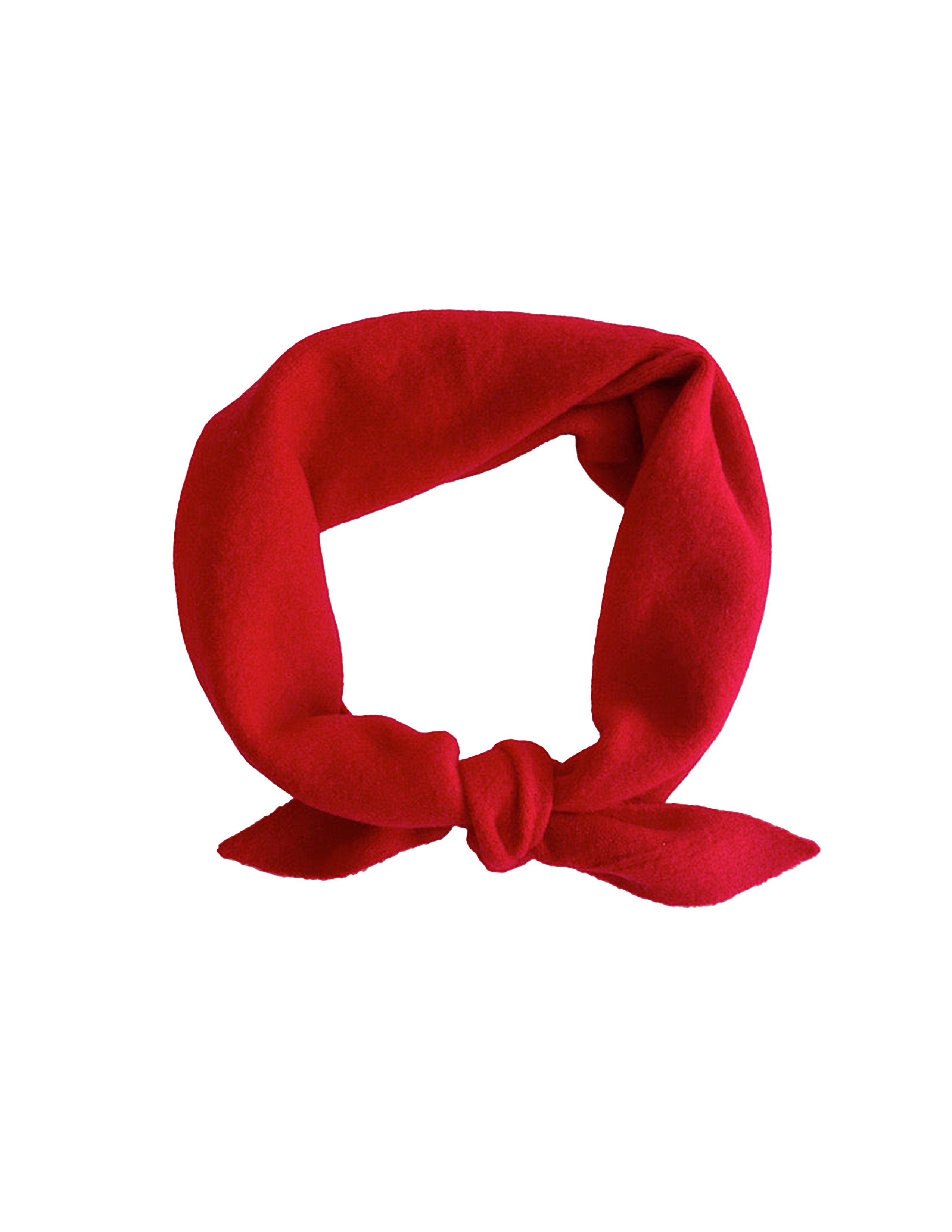 Fuzzy Wool Cravat Scarf Berry Red