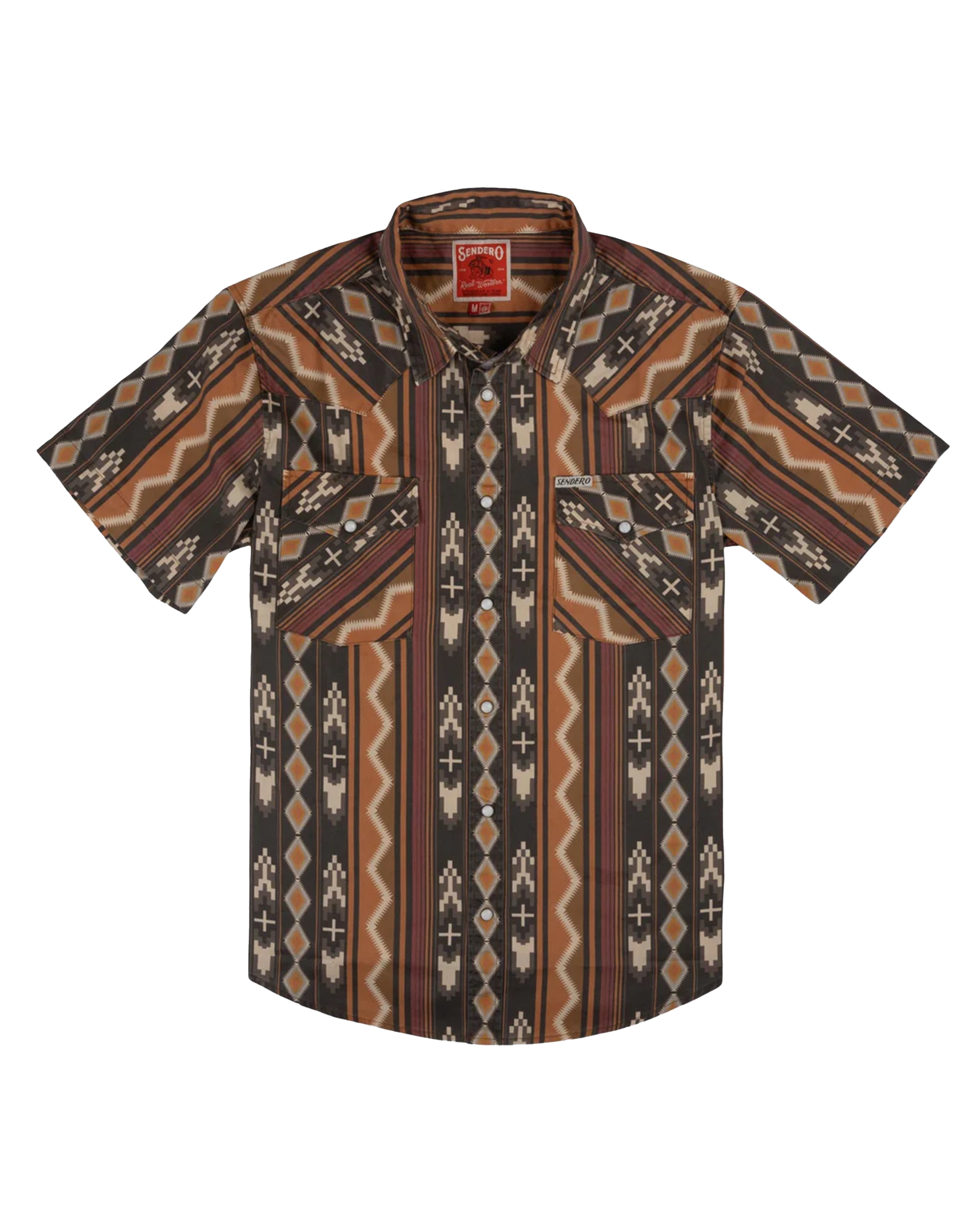 The Wyatt Pearl Snap Short Sleeve Print Shirt - Tempe Stripe