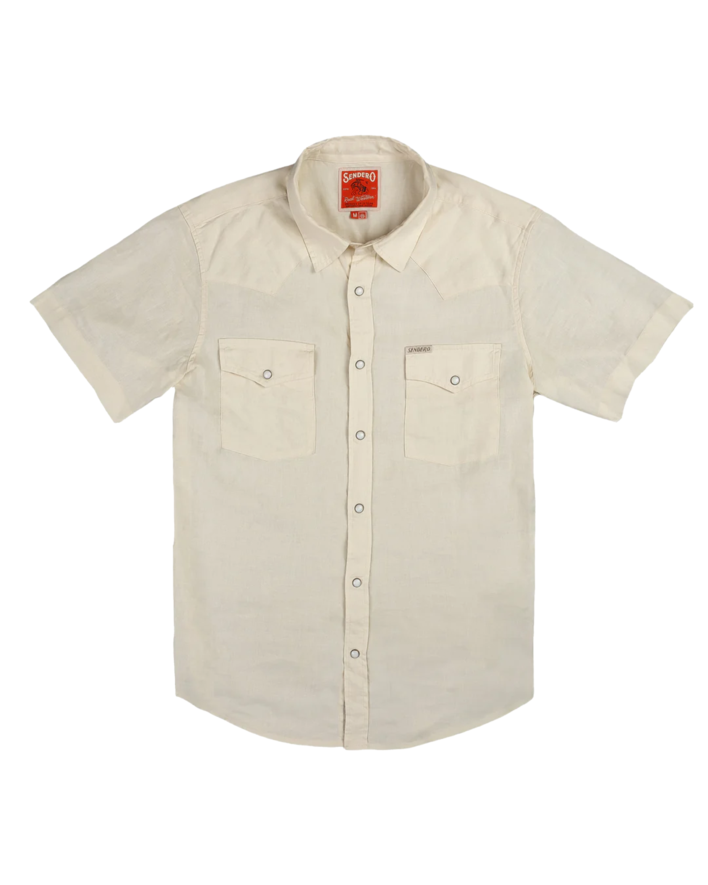 The Wyatt Pearl Snap Short Sleeve Solid Shirt - Antique White