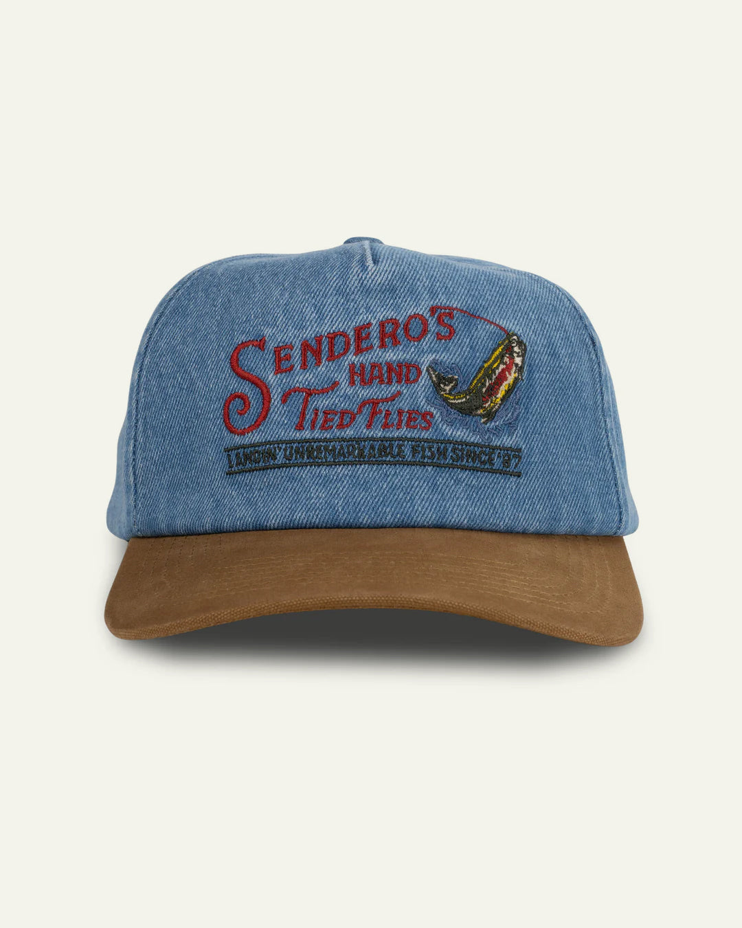 Hand Ties Flies Hat - Denim