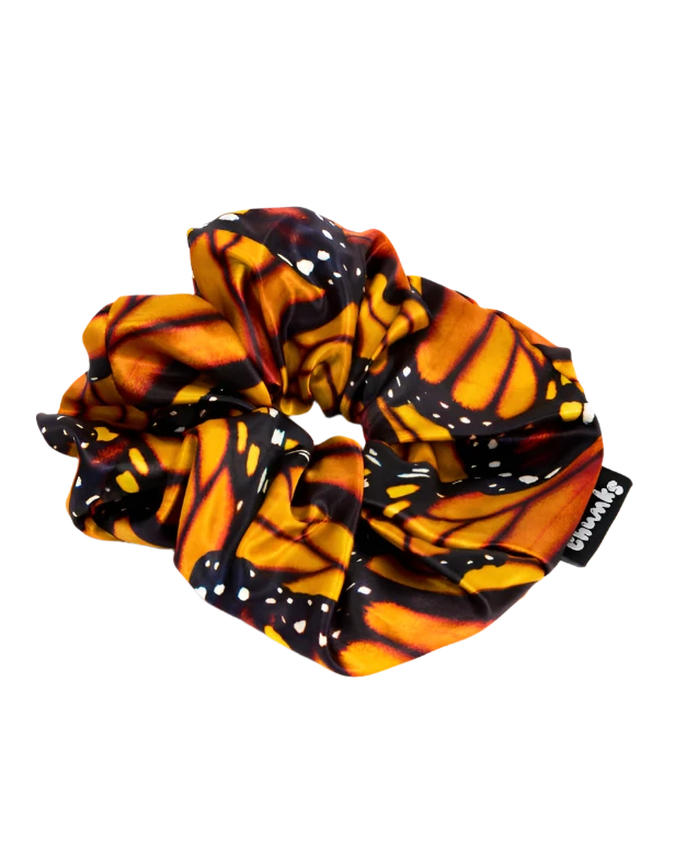 Silk Scrunchie in Large Monarch