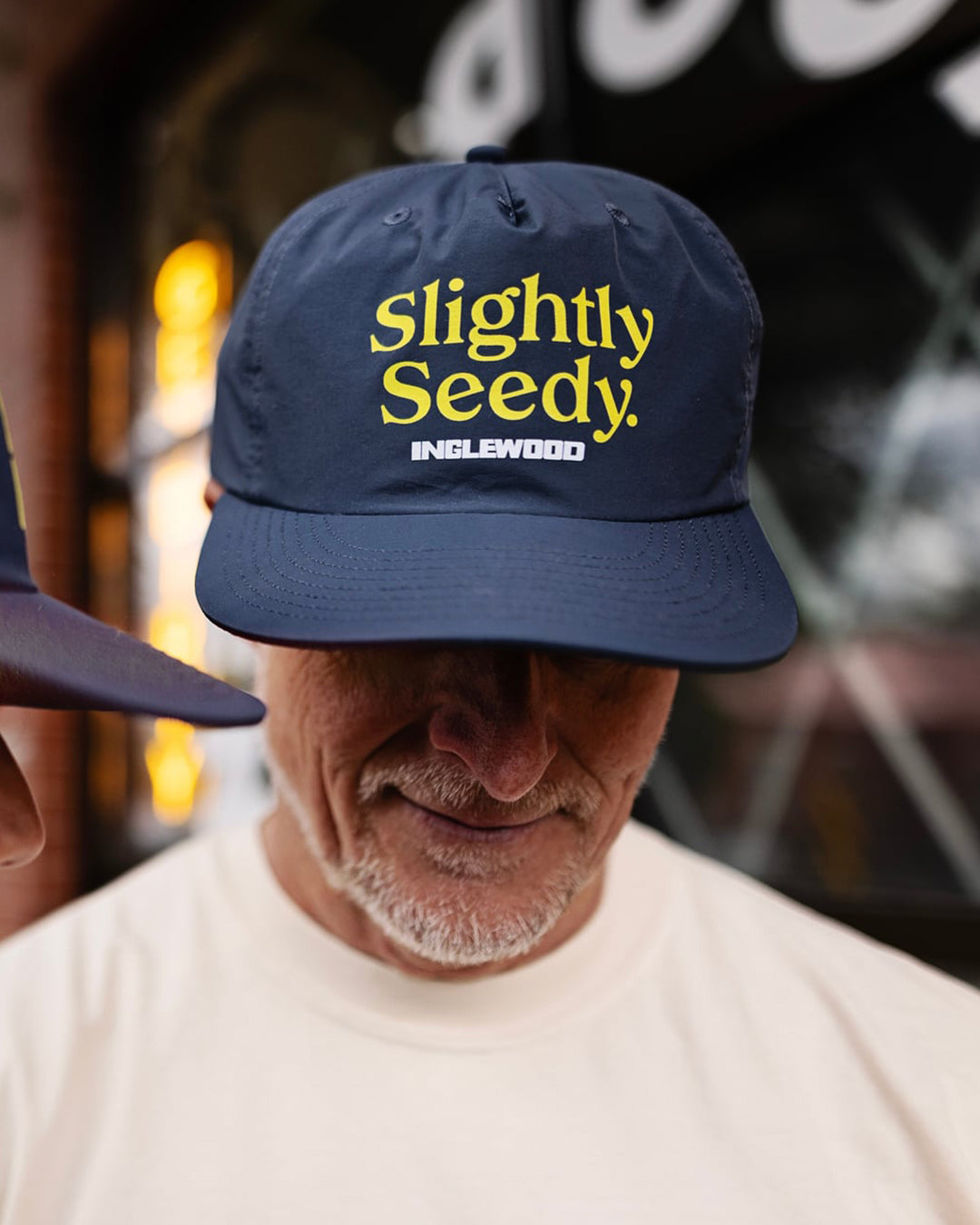 Slightly Seedy Nylon Camp Hat - Petrol Blue