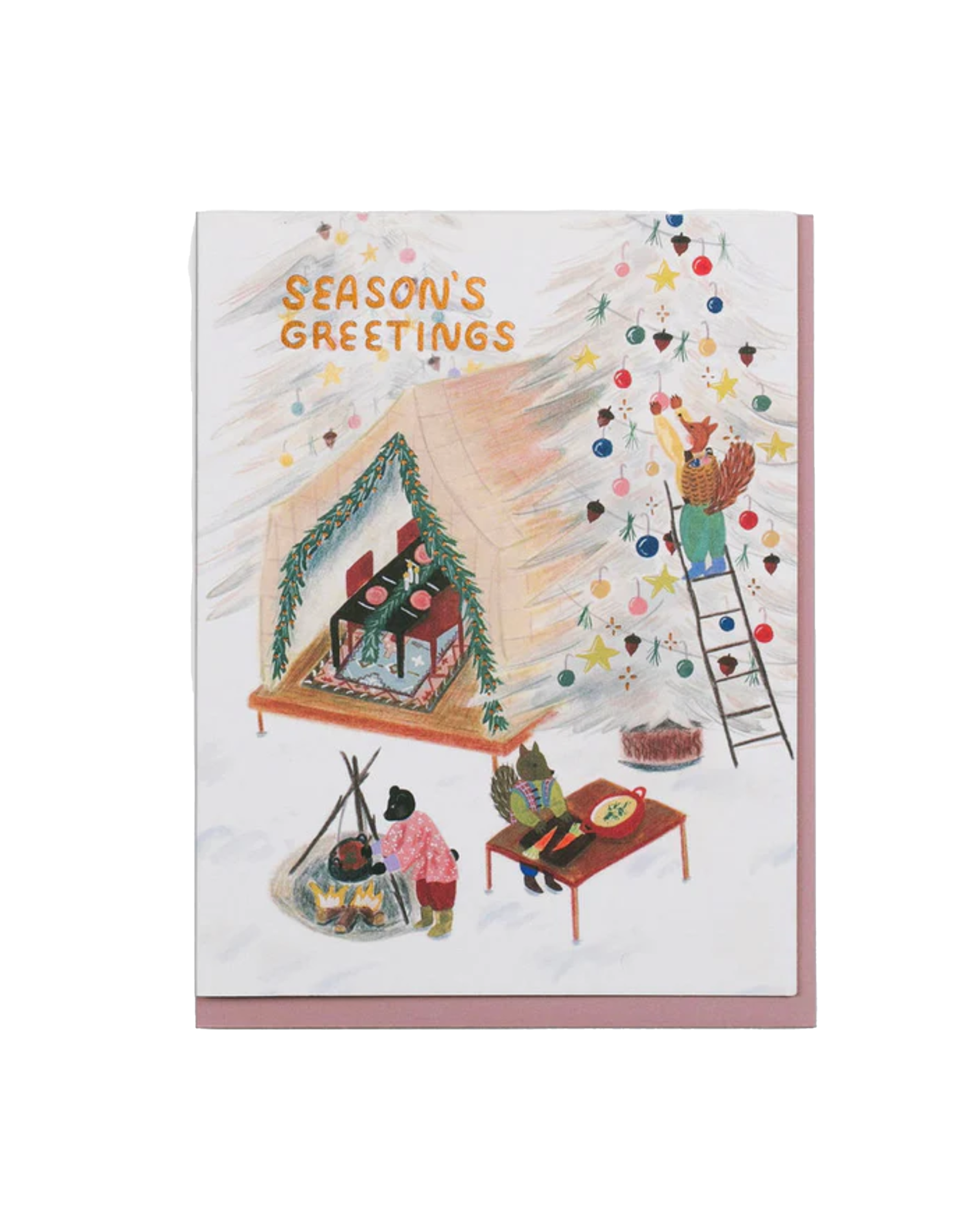 Holiday Tent Party Card