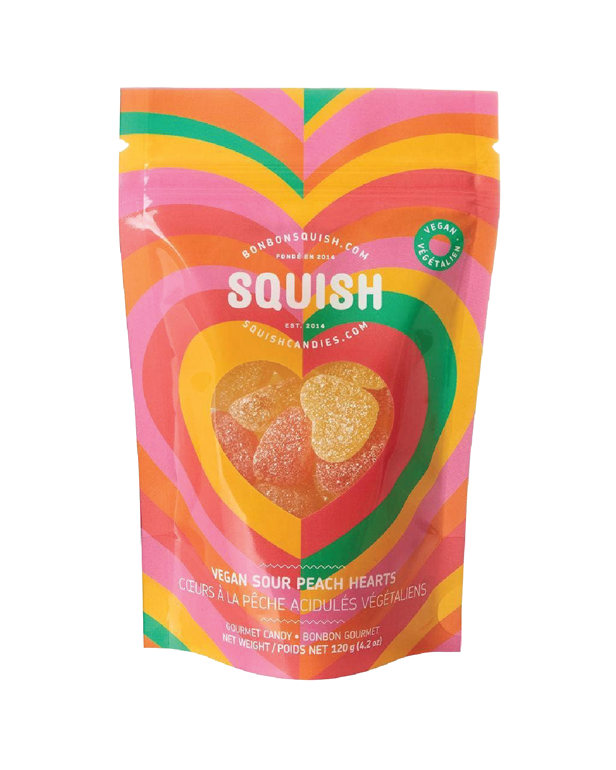 Vegan Sour Peach Hearts
