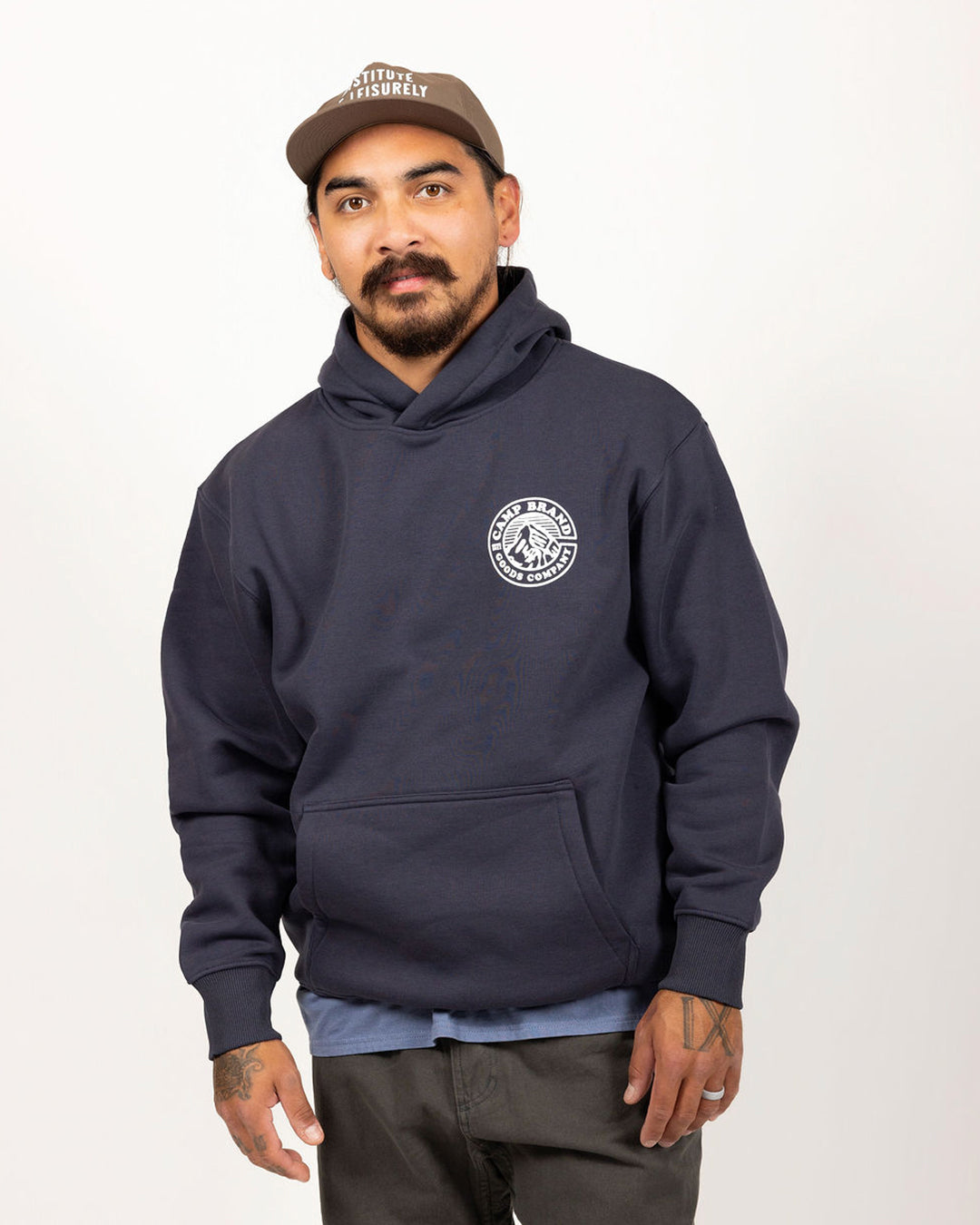 Heritage Crest Vintage Hoodie - Navy