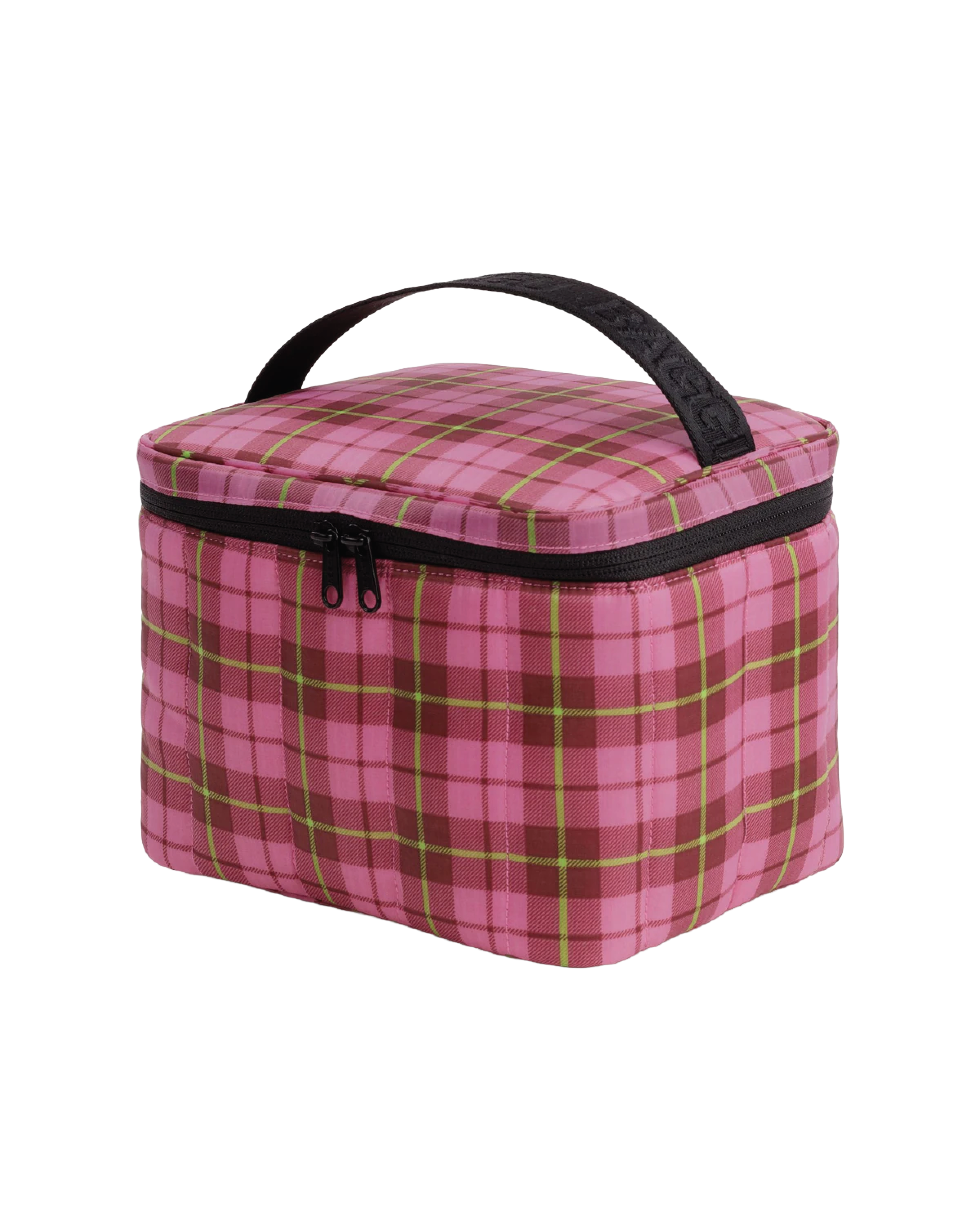 Puffy Lunch Bag - Azalea Pink Tartan