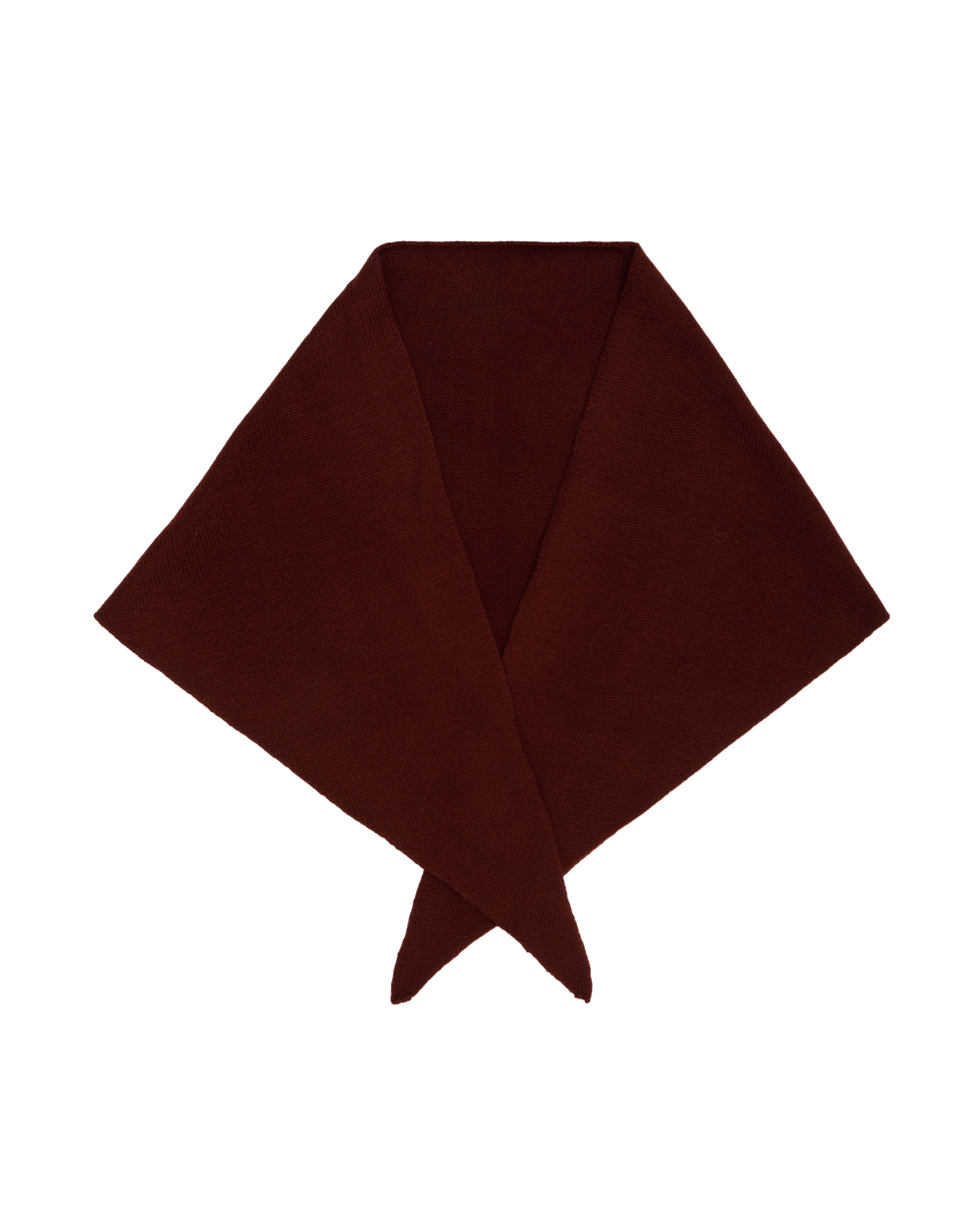 Merino Wool Triangle Scarf - Dark Walnut Brown