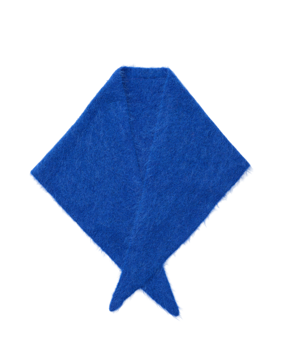Alpaca Triangle Scarf - Electric Blue