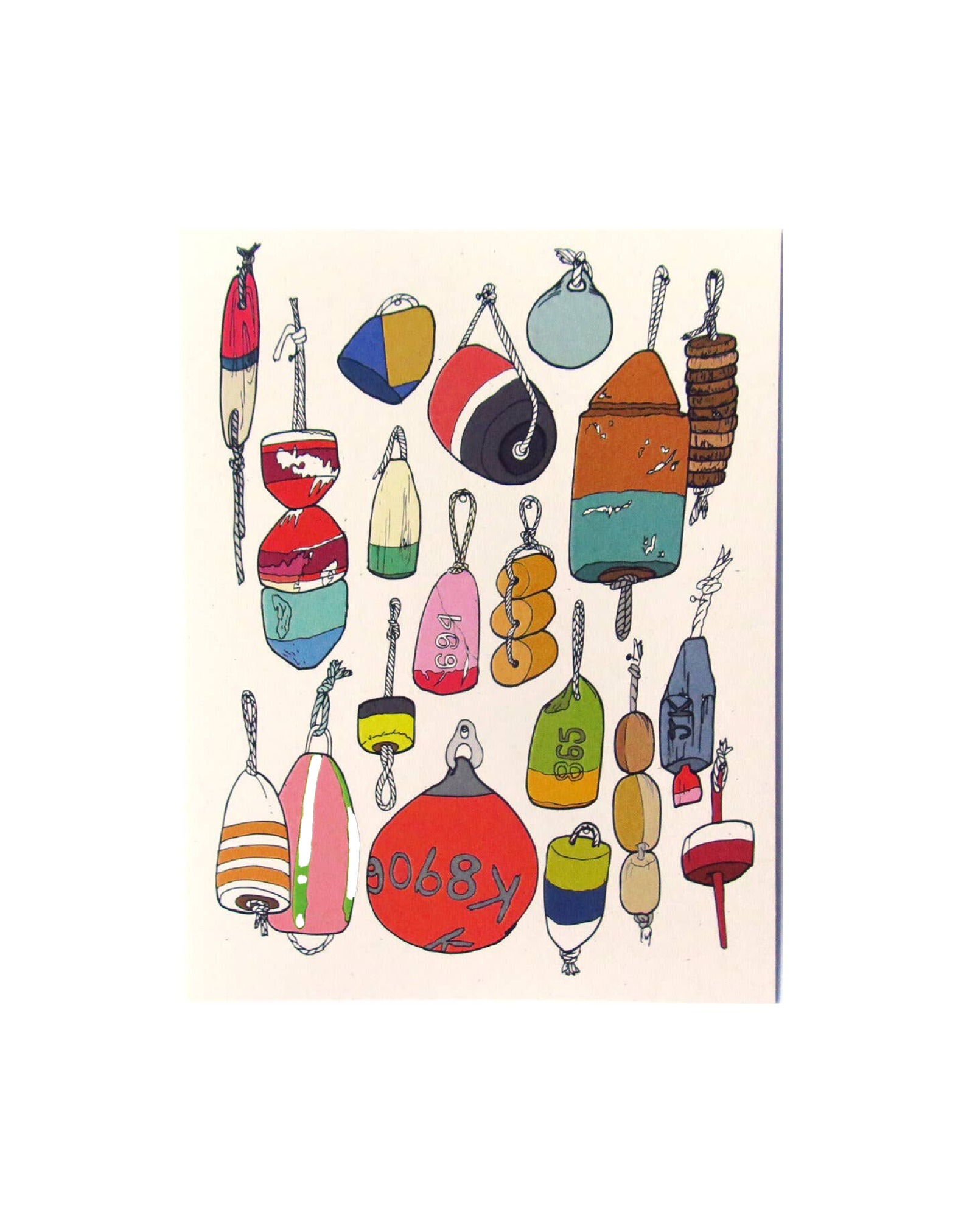 Colorful Buoy Everyday Greeting Card