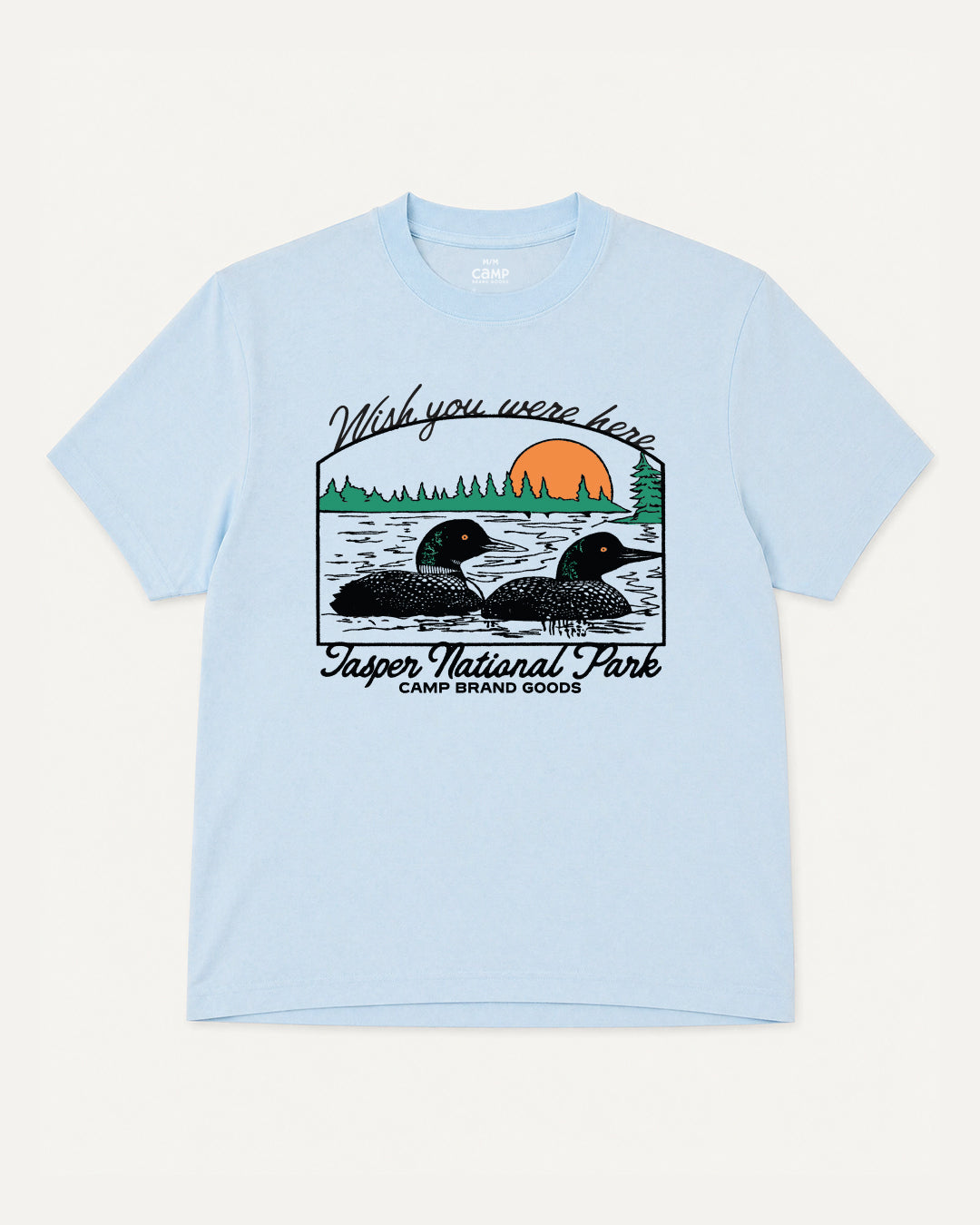 Wish You Were Here W's Vintage T-Shirt - Sky