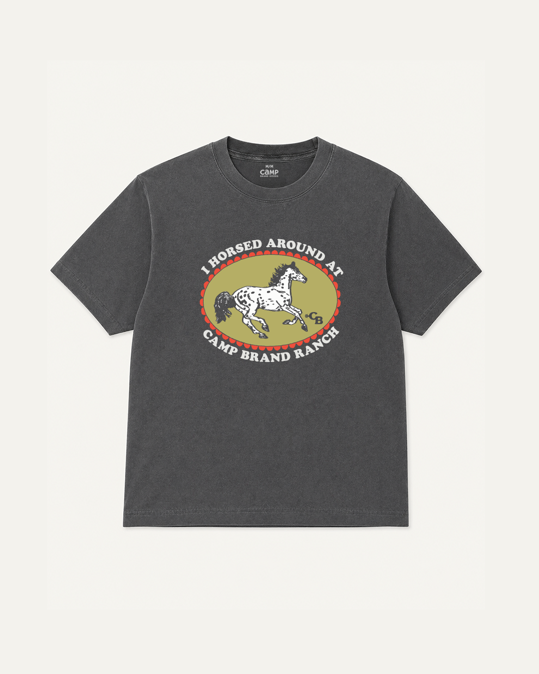Horsed Around Youth Vintage T-Shirt - Faded Black